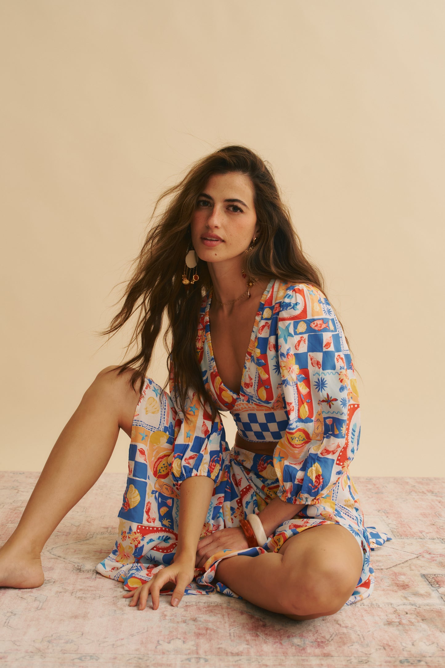 VIVA DE SOL PRINT SOLARA MAXI SKIRT