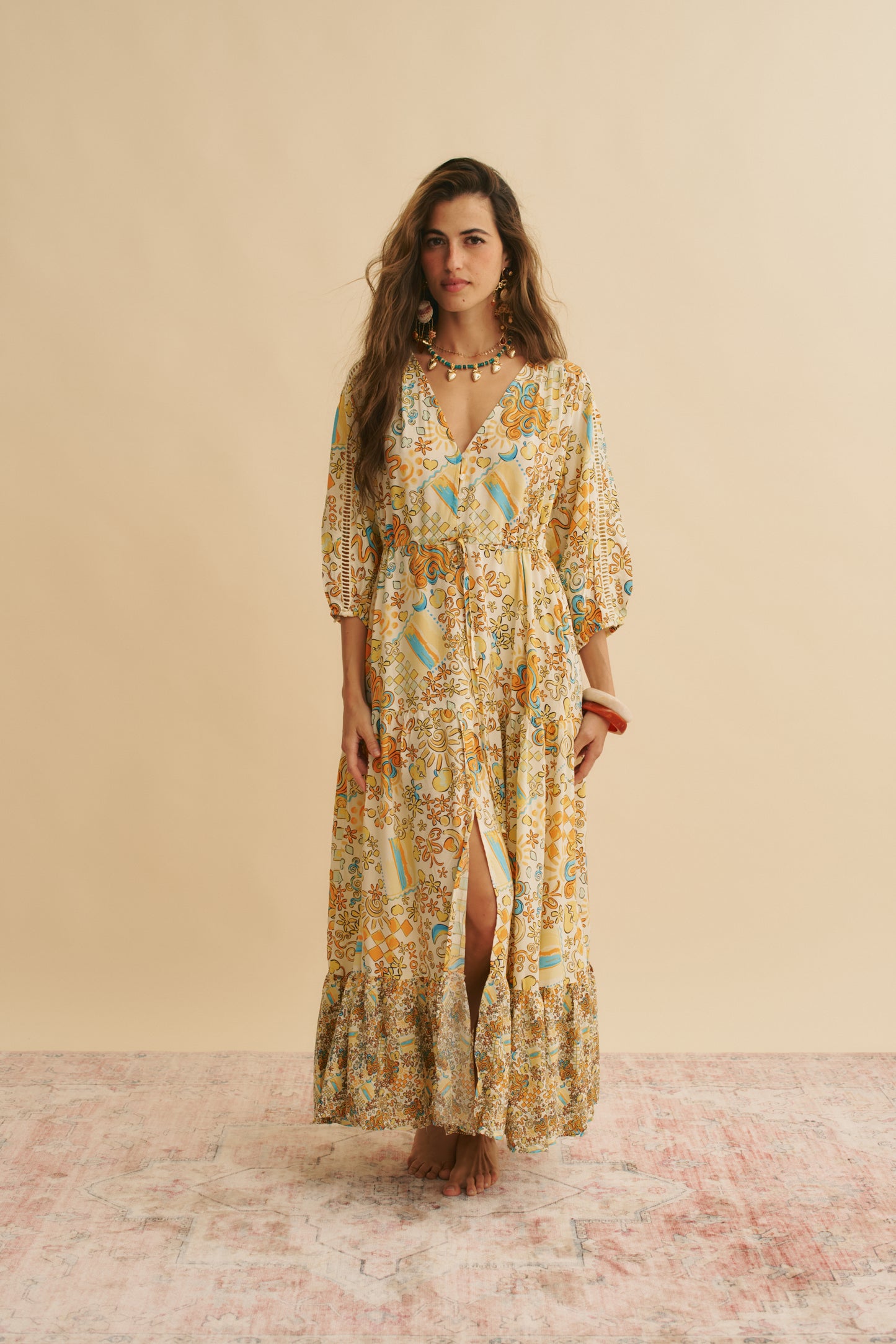 SONNIE PRINT EBONY MAXI
