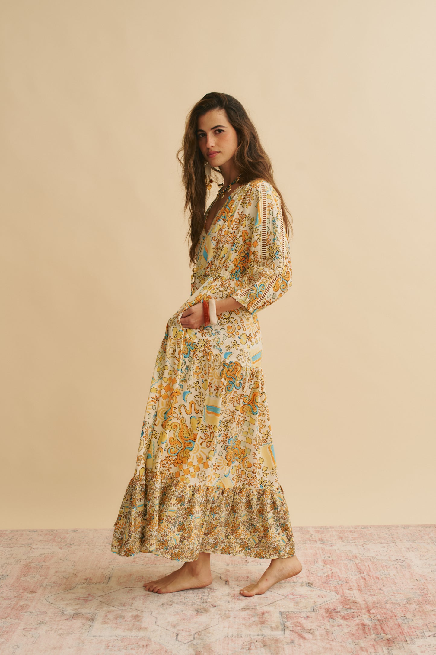 SONNIE PRINT EBONY MAXI
