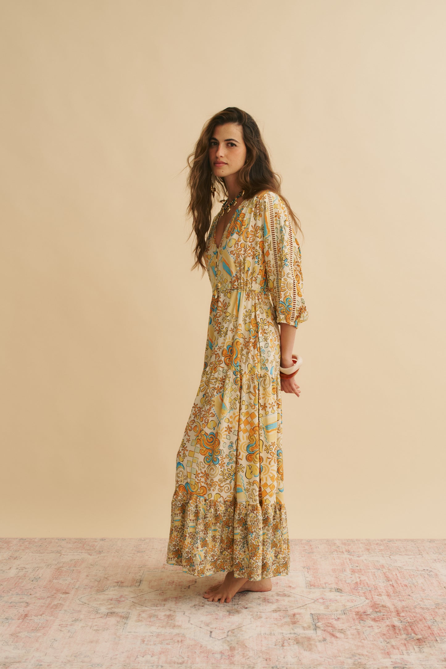 SONNIE PRINT EBONY MAXI