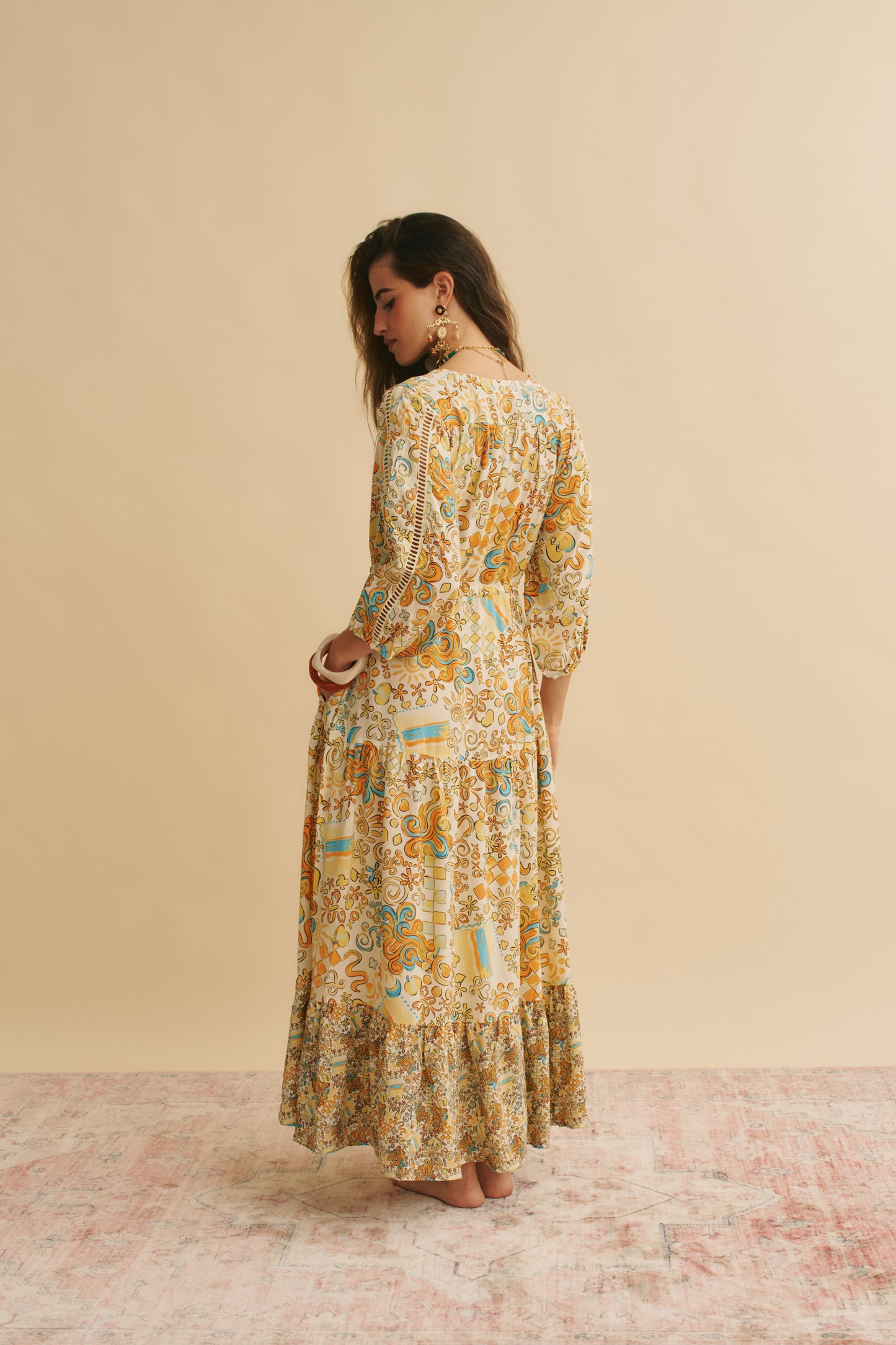 SONNIE PRINT EBONY MAXI