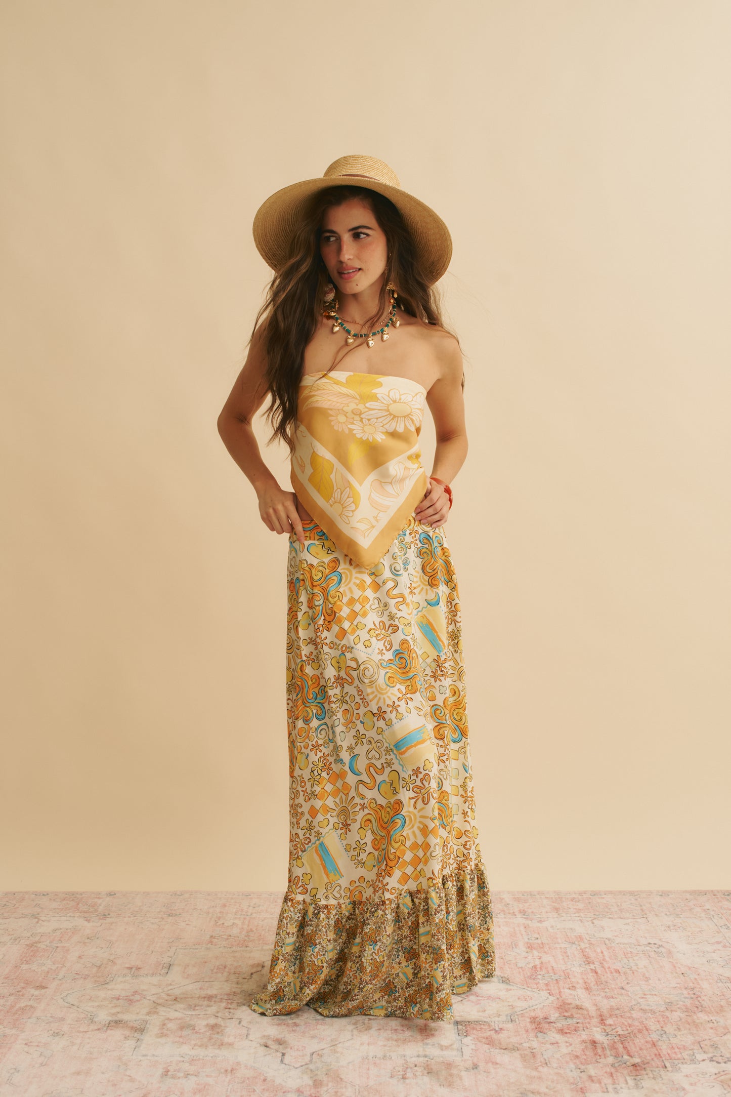 SONNIE PRINT HOLIDAY SKIRT