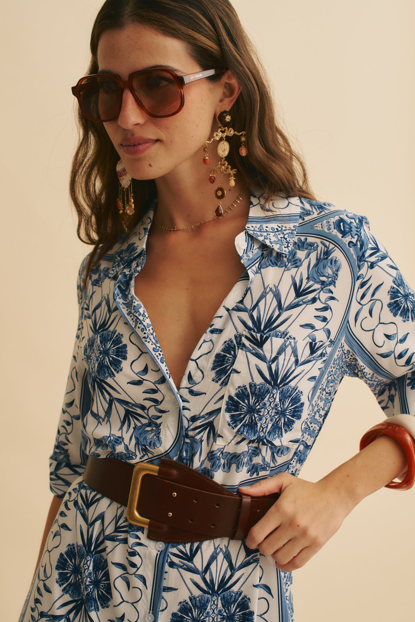 DENIM DREAMS PRINT MAXI SHIRT DRESS