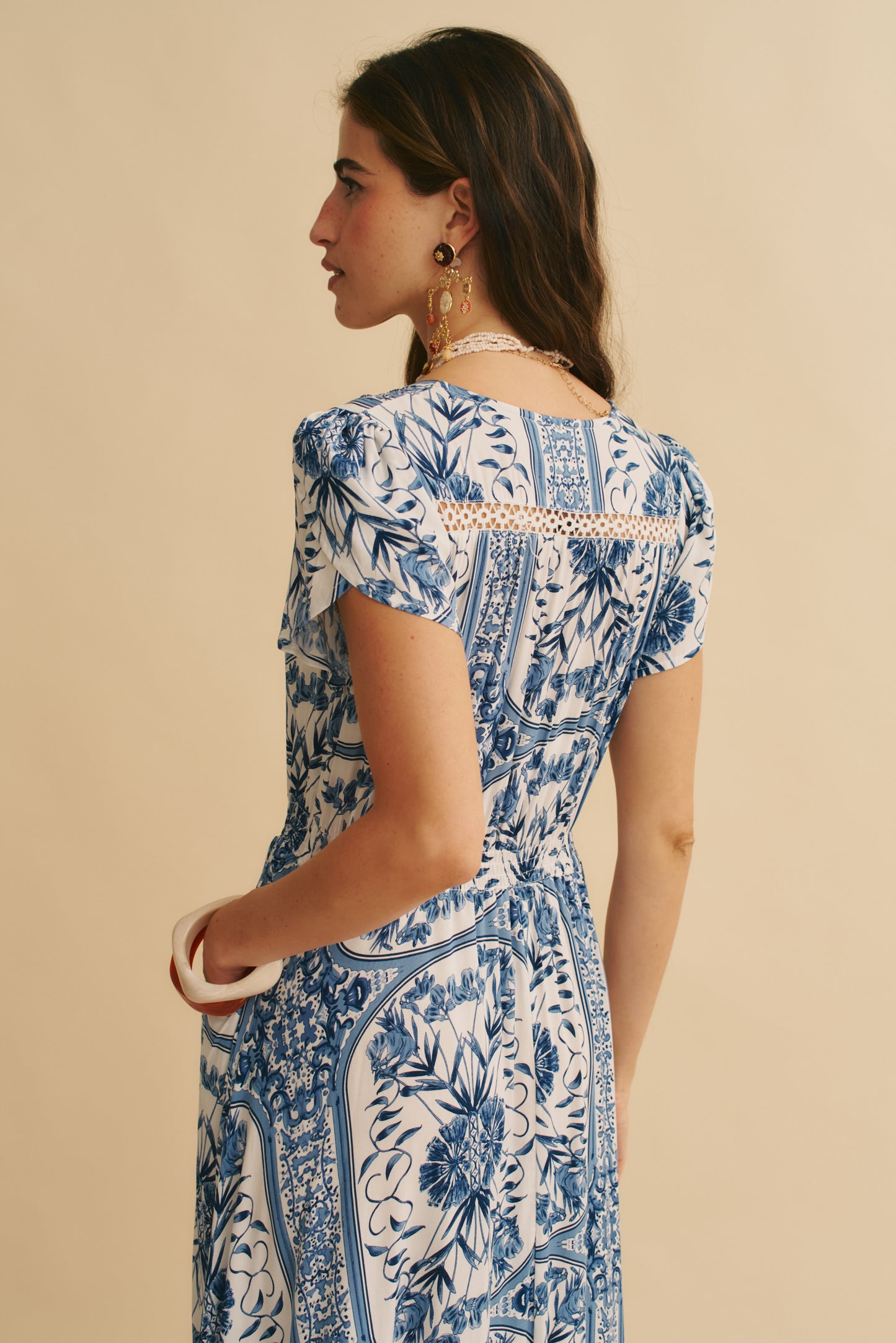 DENIM DREAMS CARMEN MAXI DRESS