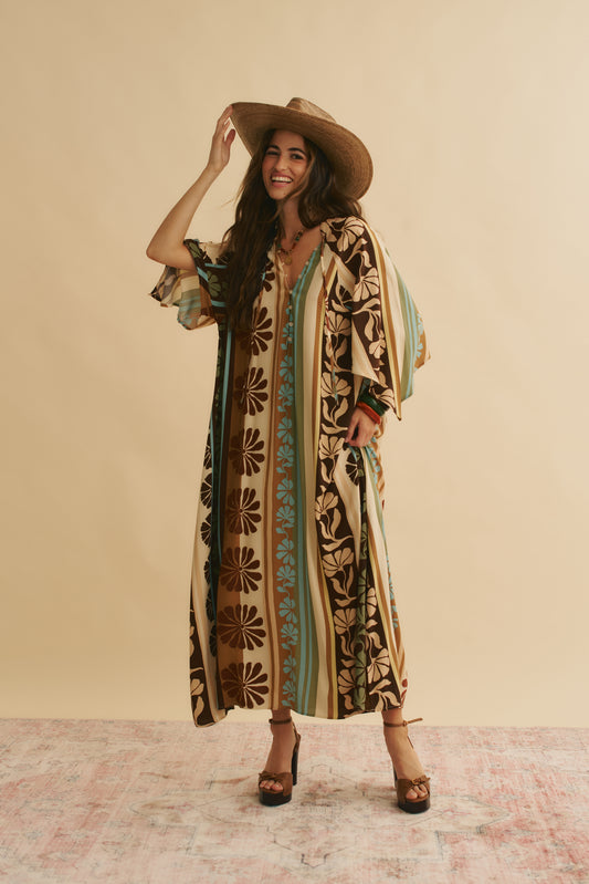 CACAO MIST PRINT BREE MAXI