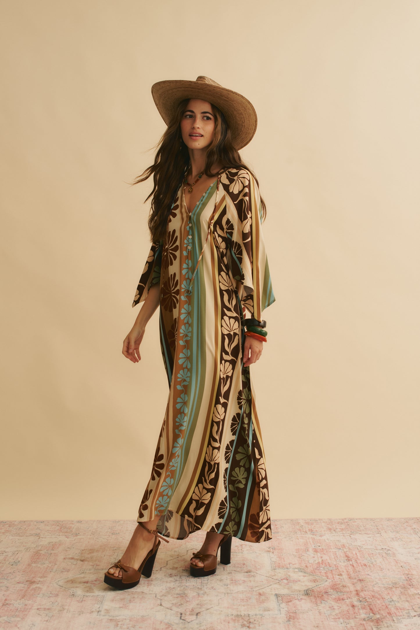 CACAO MIST PRINT BREE MAXI