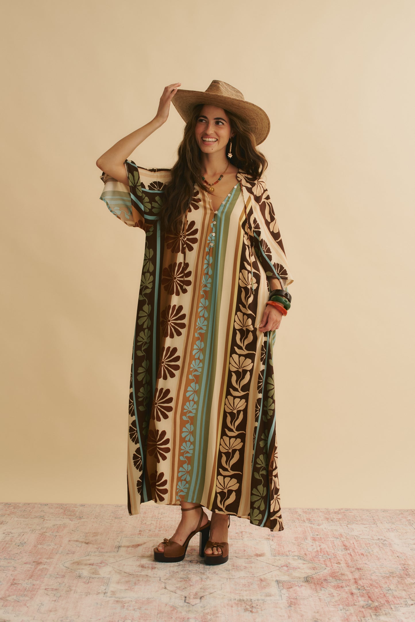 CACAO MIST PRINT BREE MAXI