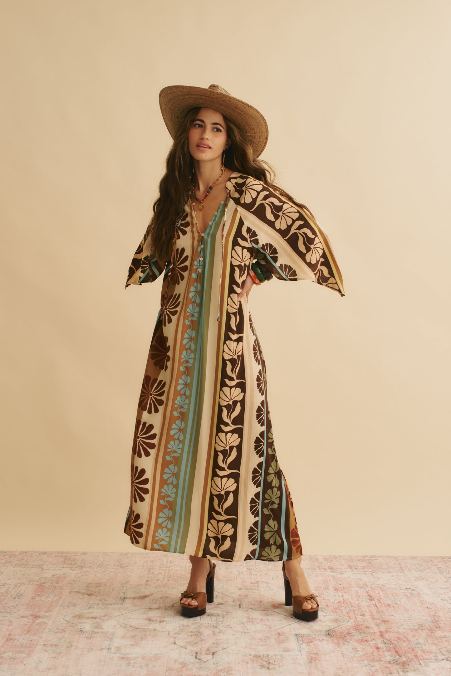 CACAO MIST PRINT BREE MAXI