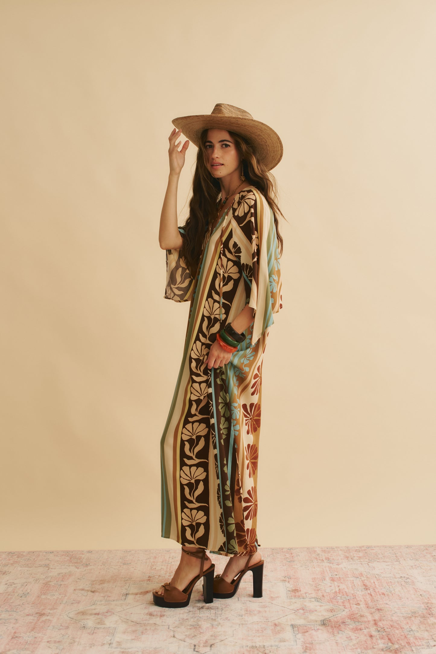 CACAO MIST PRINT BREE MAXI