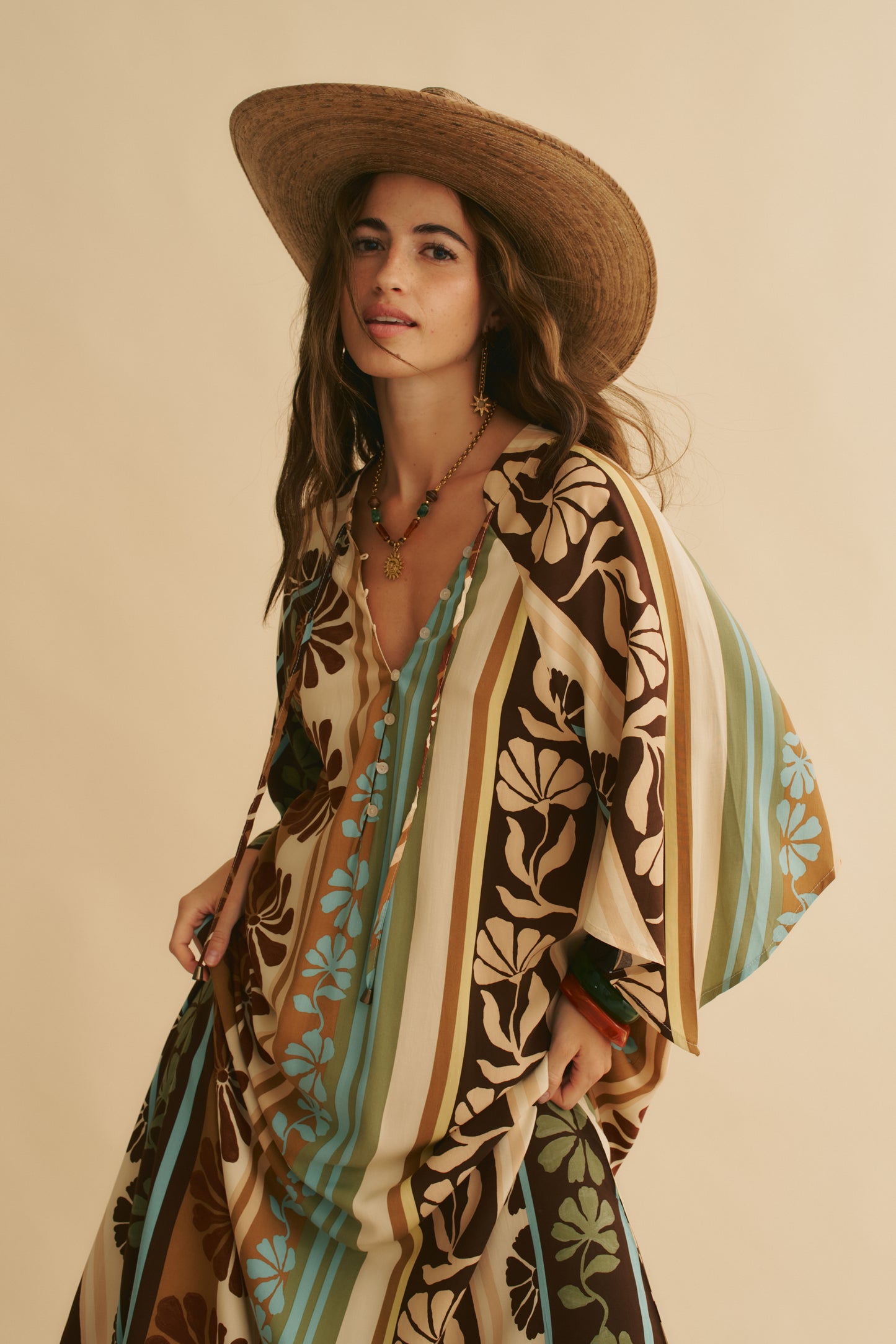 CACAO MIST PRINT BREE MAXI