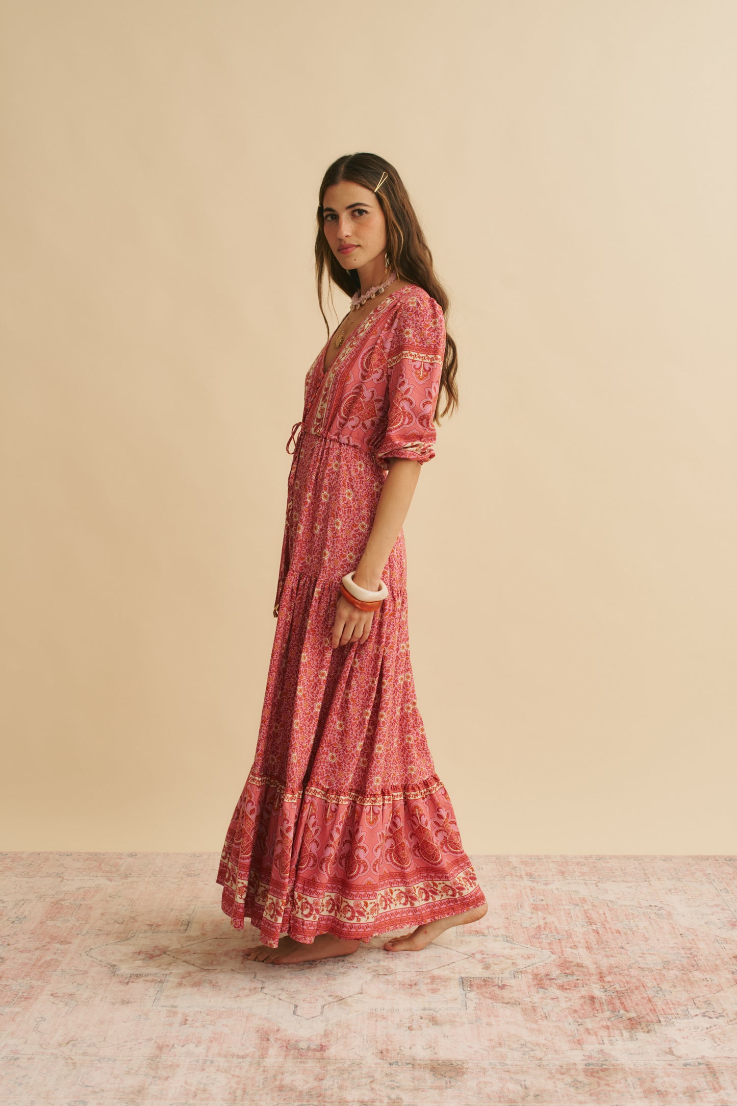 STRAWBERRIES AND CREAM PRINT TESSA MAXI