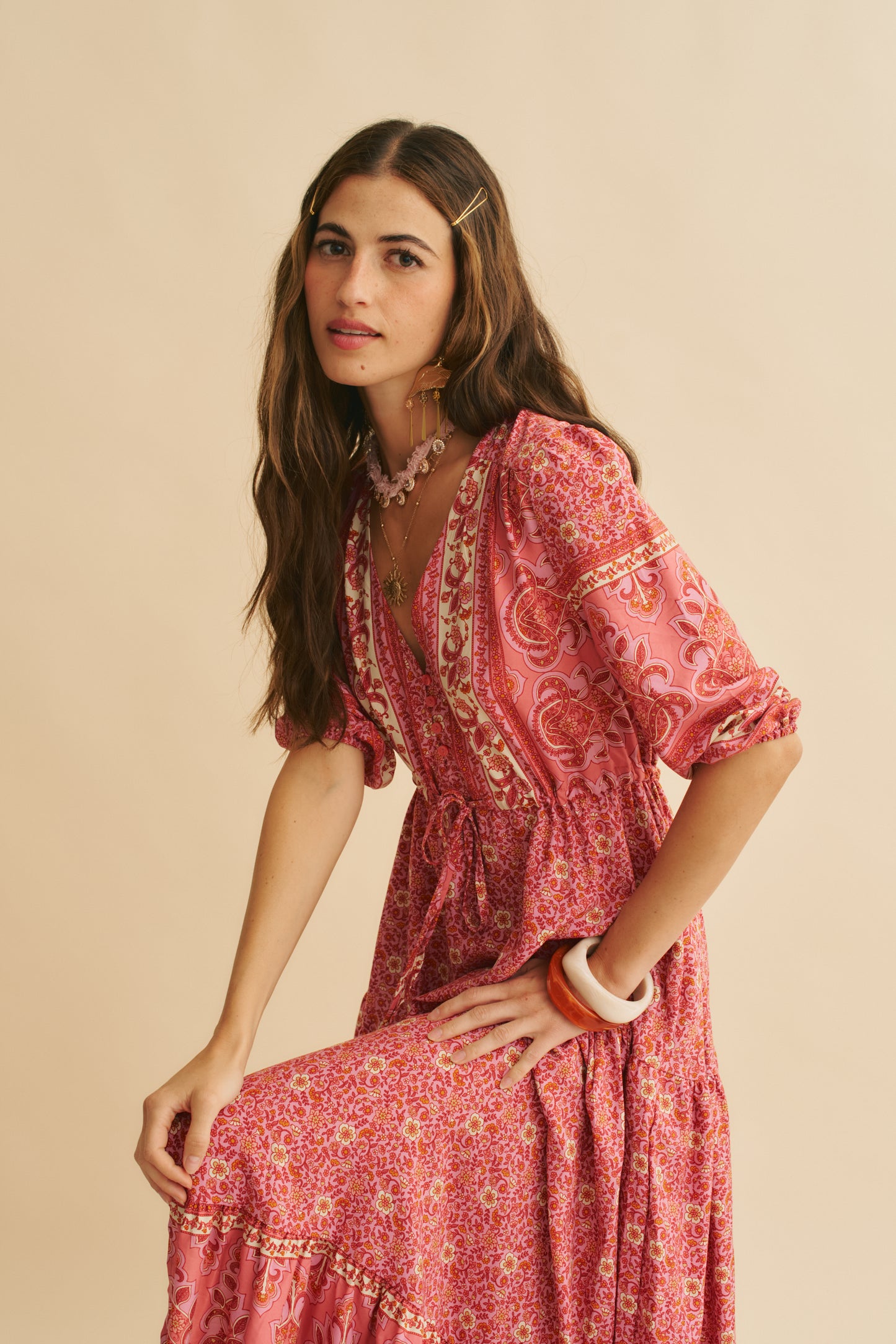 STRAWBERRIES AND CREAM PRINT TESSA MAXI