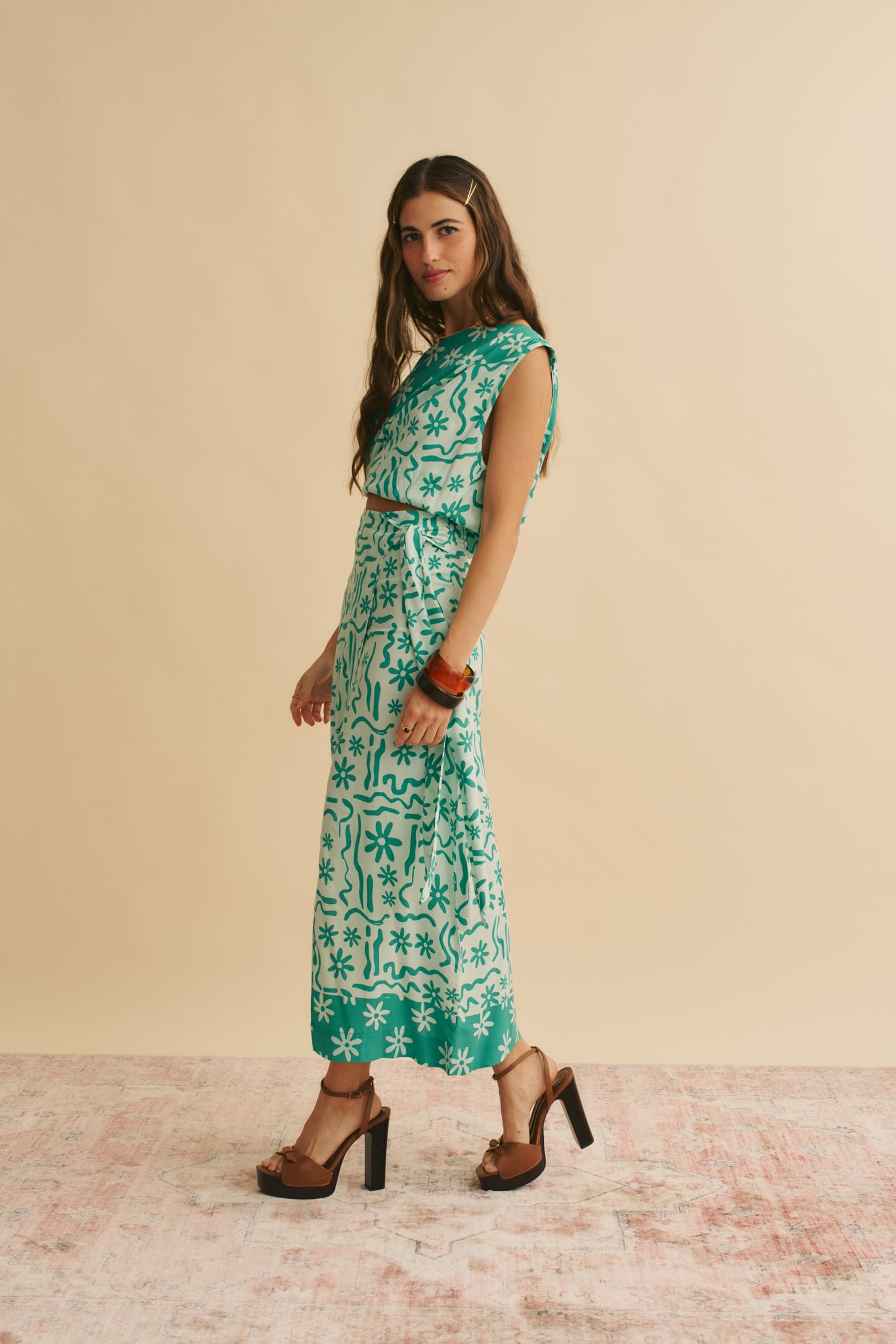 MINT SPRITZ PRINT ELKA CROP