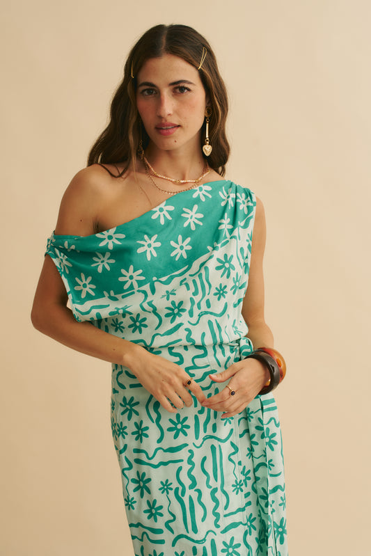 MINT SPRITZ PRINT ELKA CROP