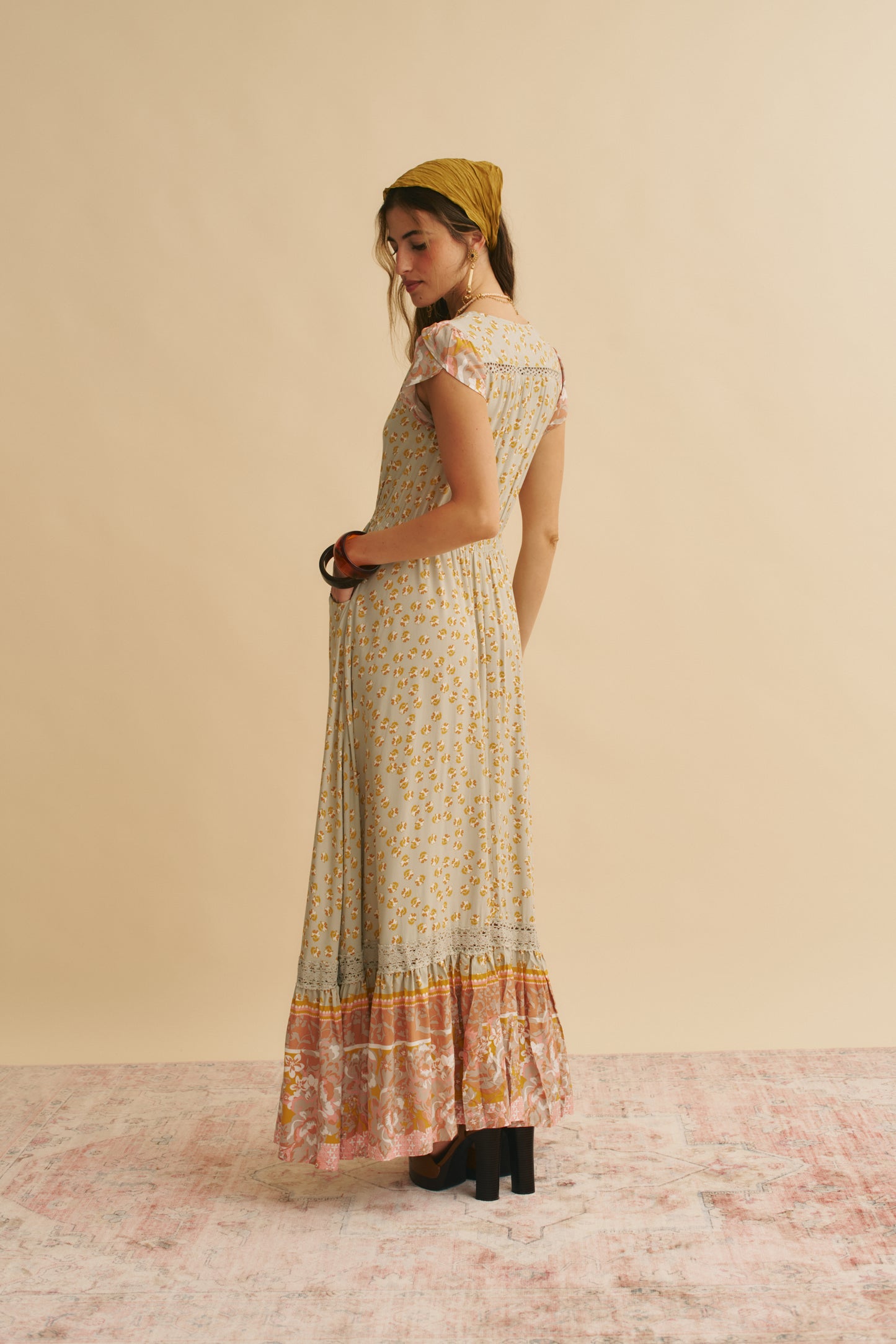 MAISHA PRINT CARMEN MAXI DRESS
