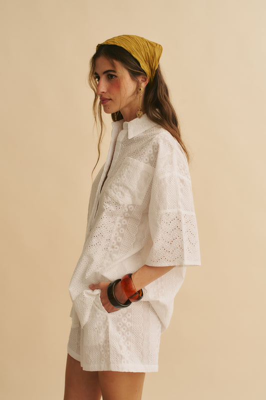 ETHEREA EMBROIDERED FLORA SHORT