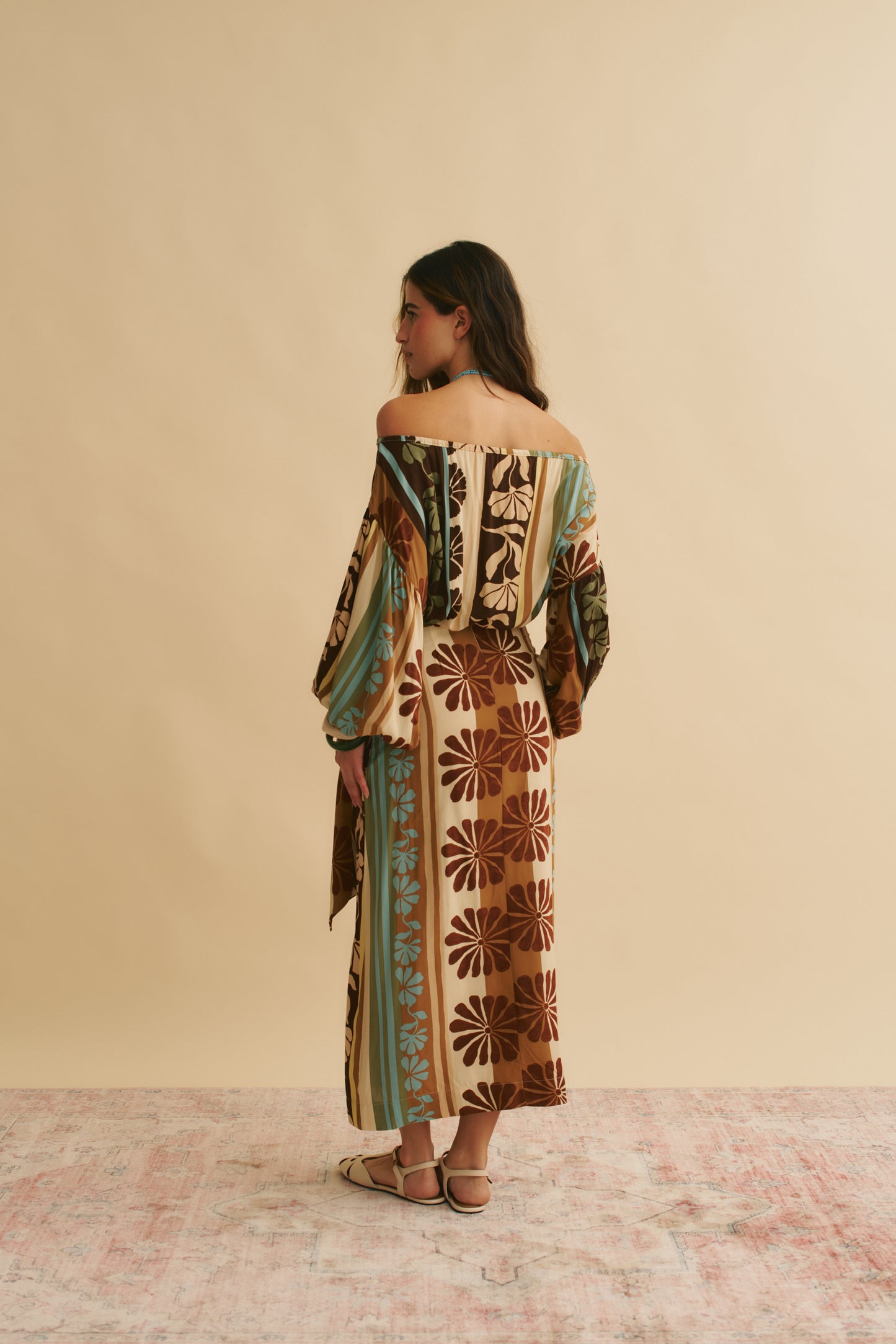 CACAO MIST PRINT ZIA WRAP SKIRT