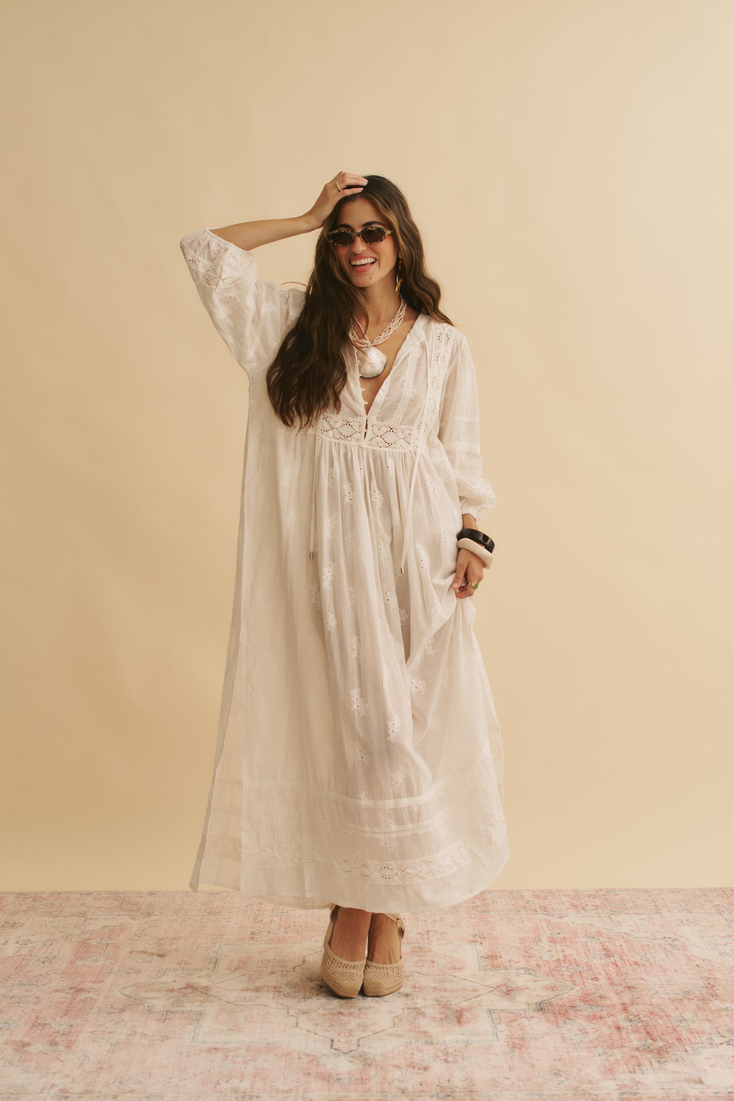 ETHEREA EMBROIDERED MEADOW MAXI