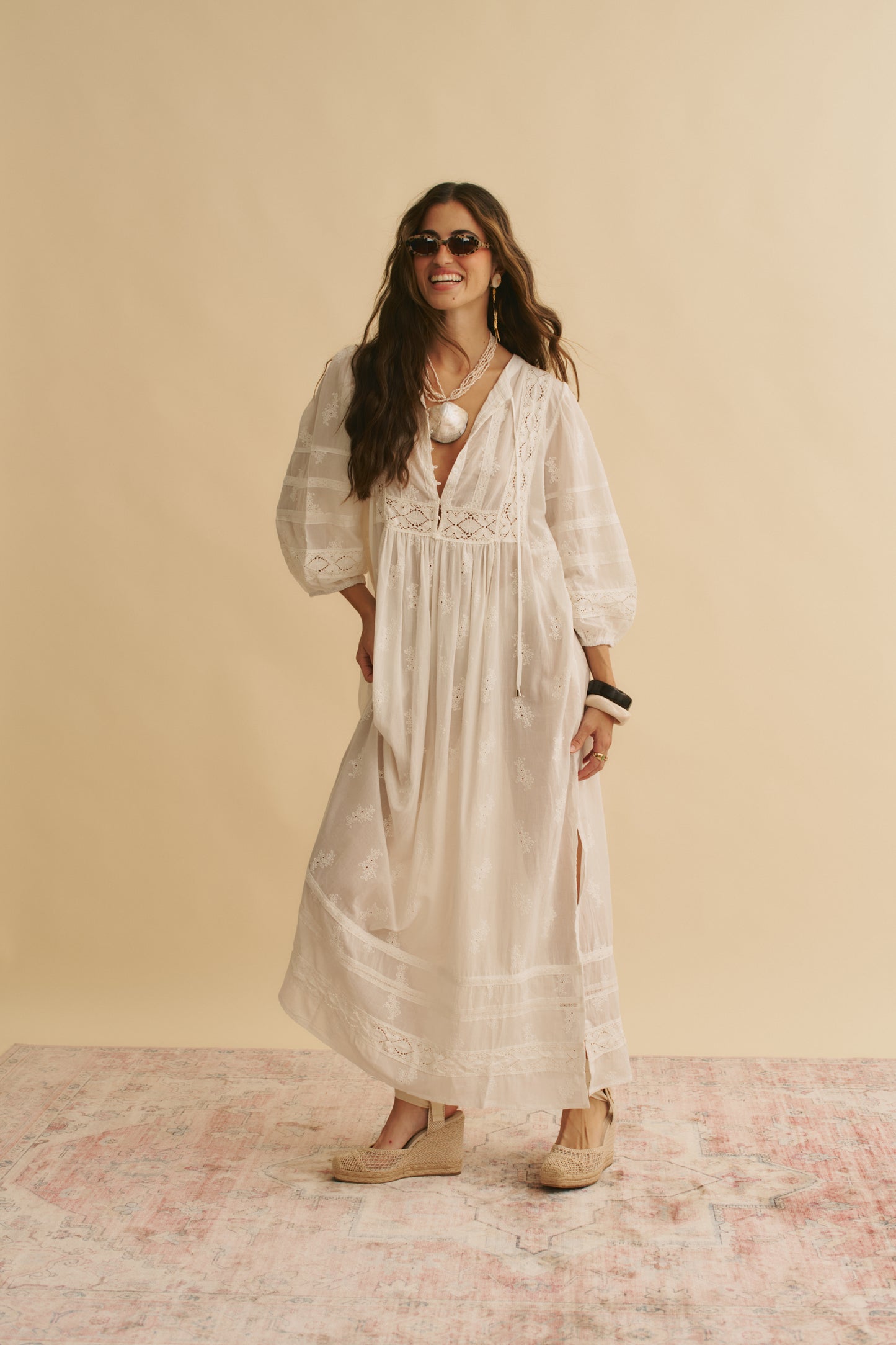 ETHEREA EMBROIDERED MEADOW MAXI
