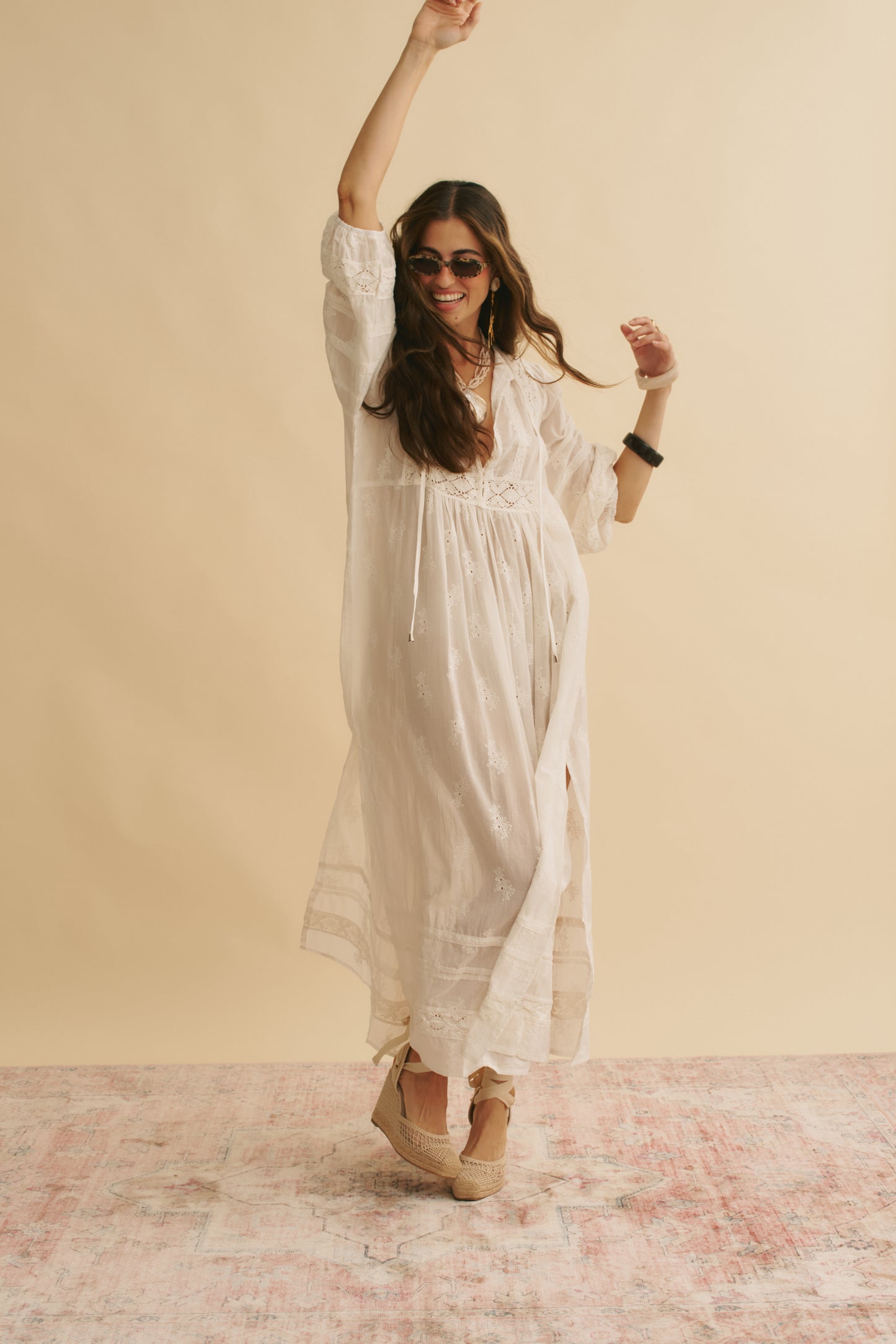 ETHEREA EMBROIDERED MEADOW MAXI