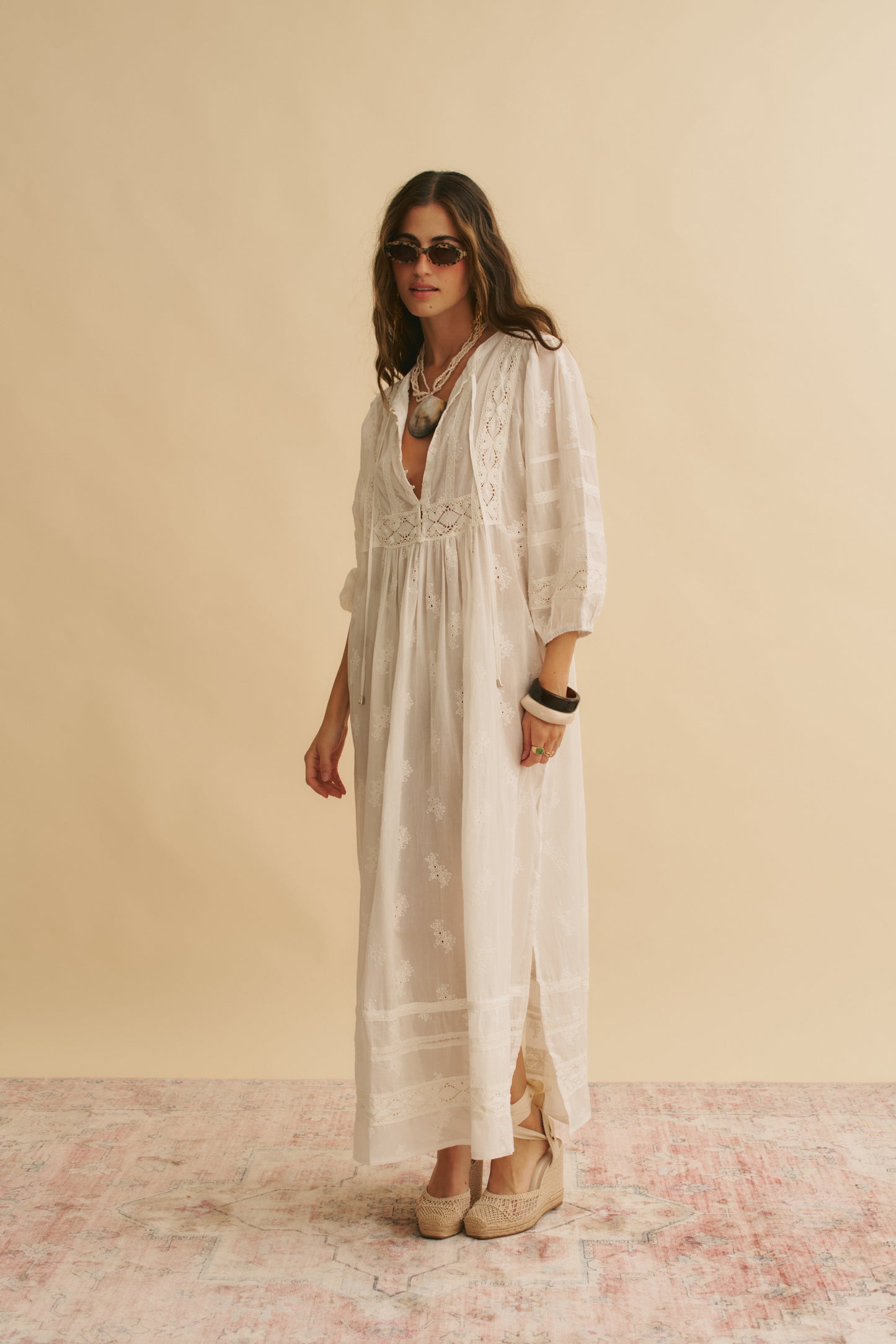 ETHEREA EMBROIDERED MEADOW MAXI