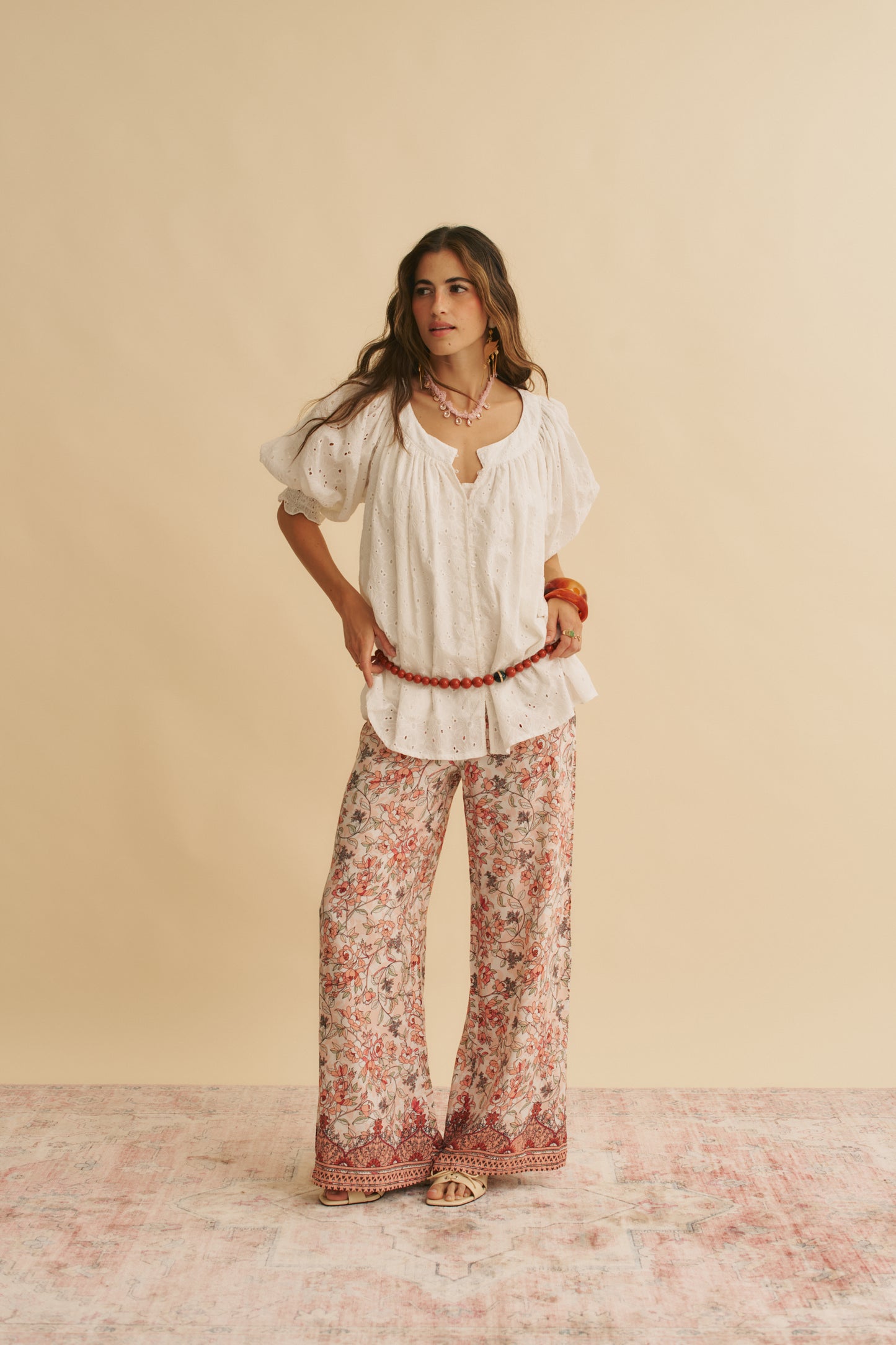 GARDENIA EMBROIDERED HOPE BLOUSE