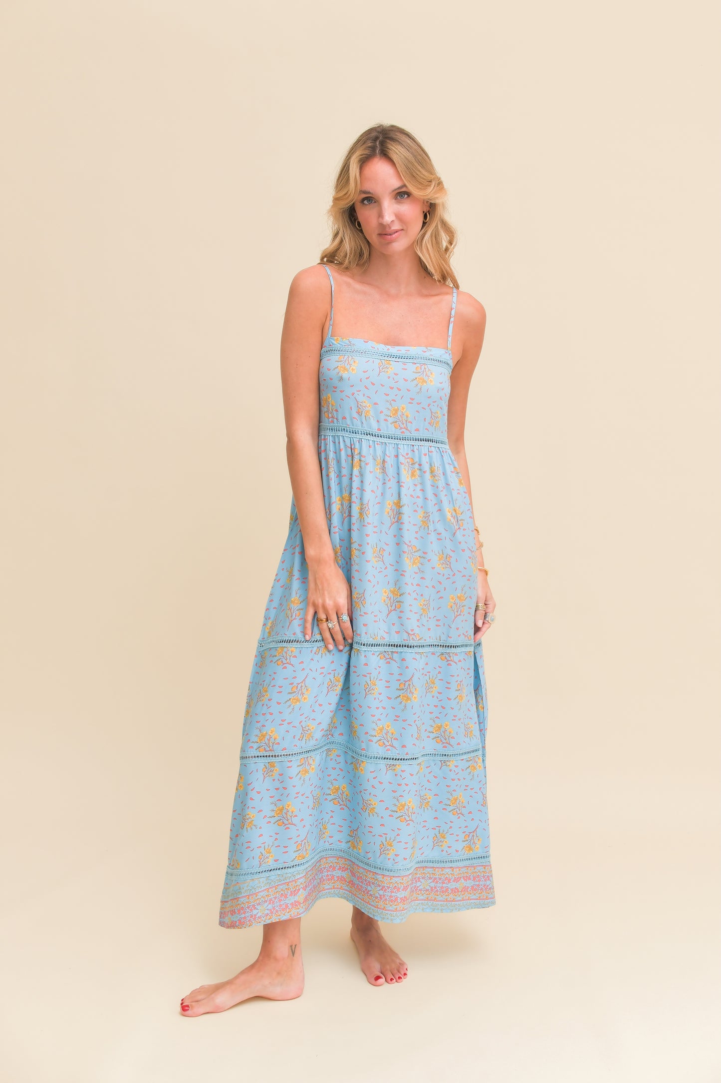 LAGUNA FLEUR PRINT HEIDI MIDI DRESS