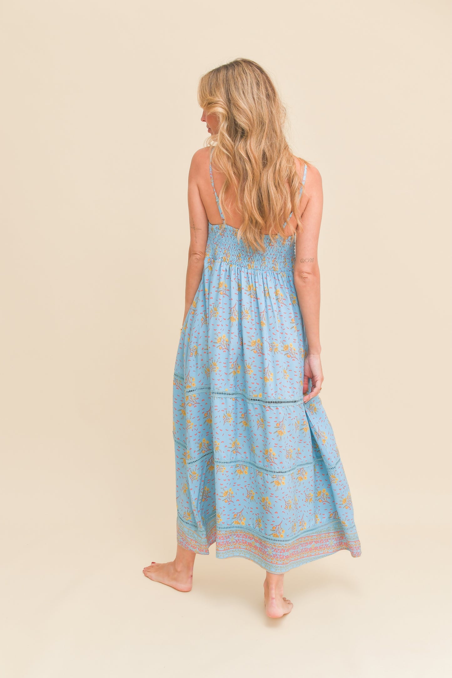 LAGUNA FLEUR PRINT HEIDI MIDI DRESS