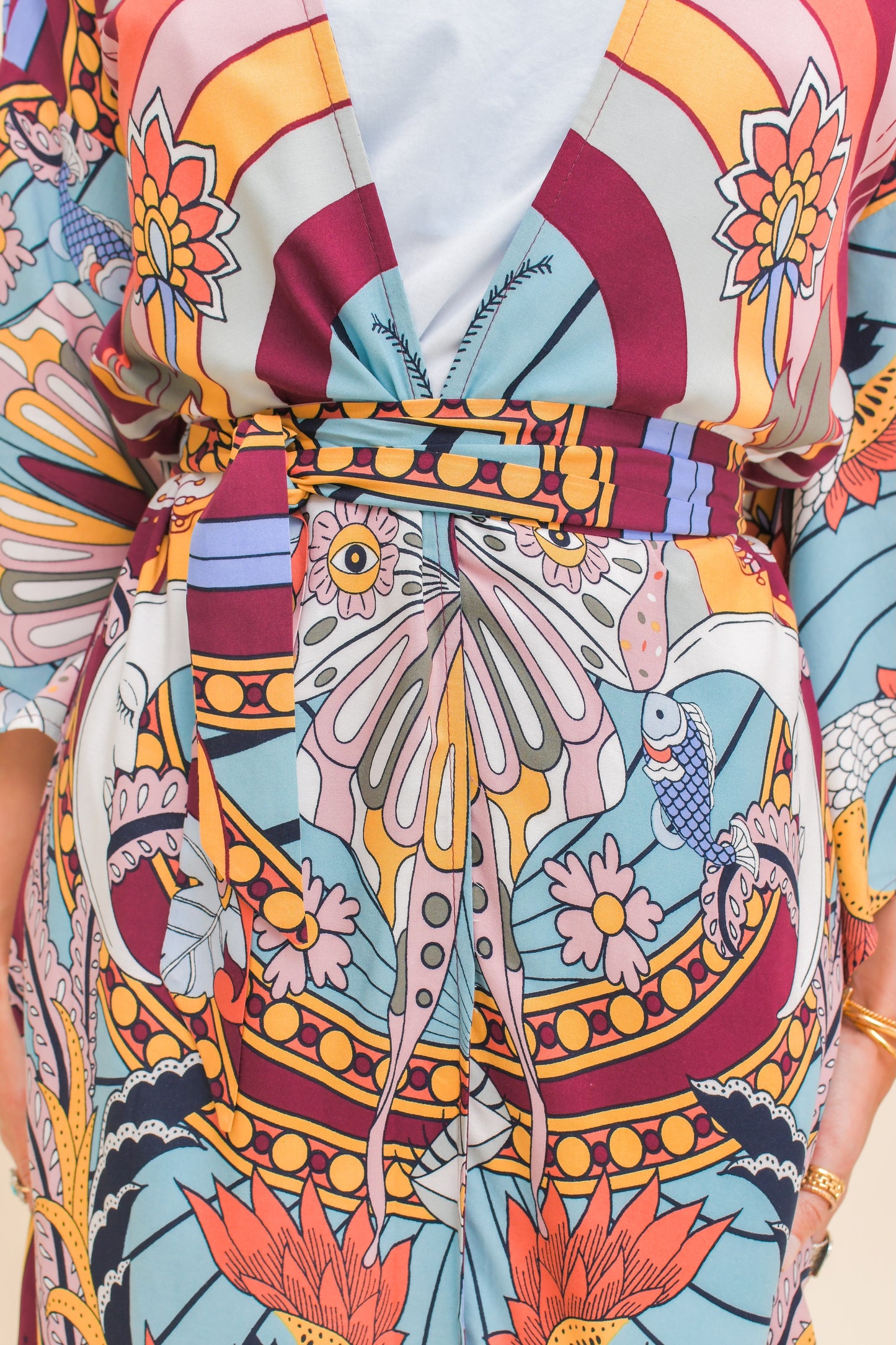 WILD HEARTS PRINT LUCID KIMONO