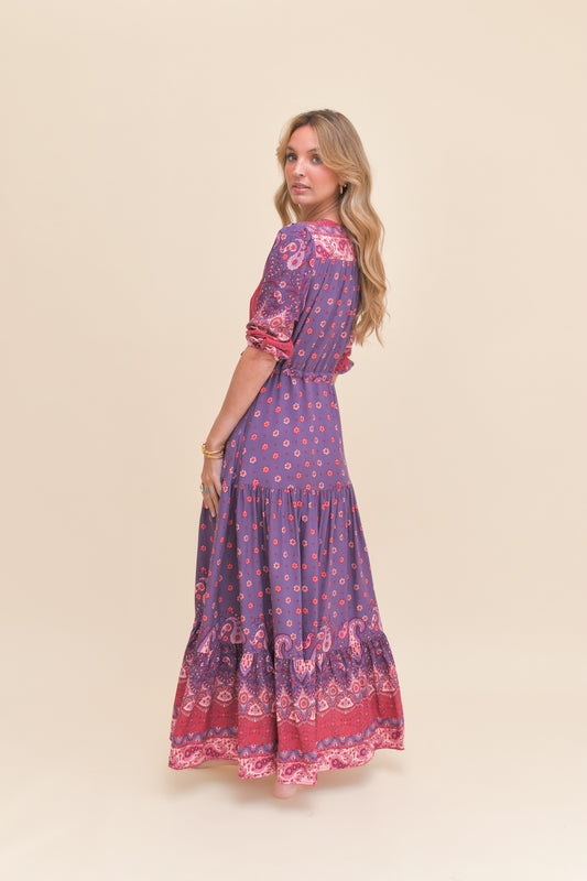 ROSEWOOD PRINT TESSA MAXI