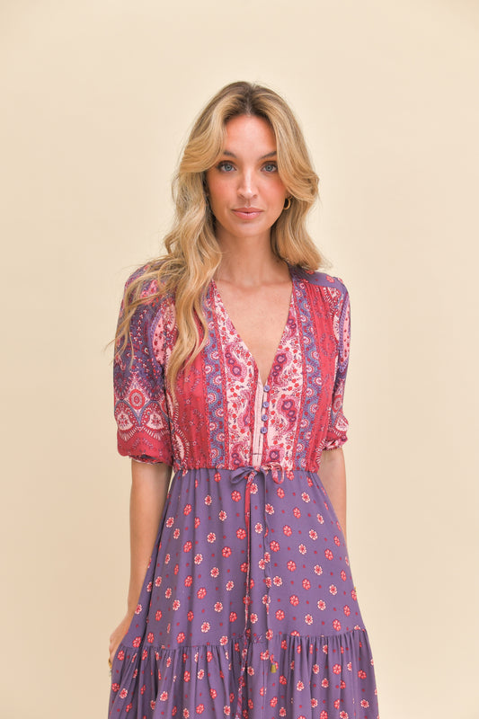 ROSEWOOD PRINT TESSA MAXI