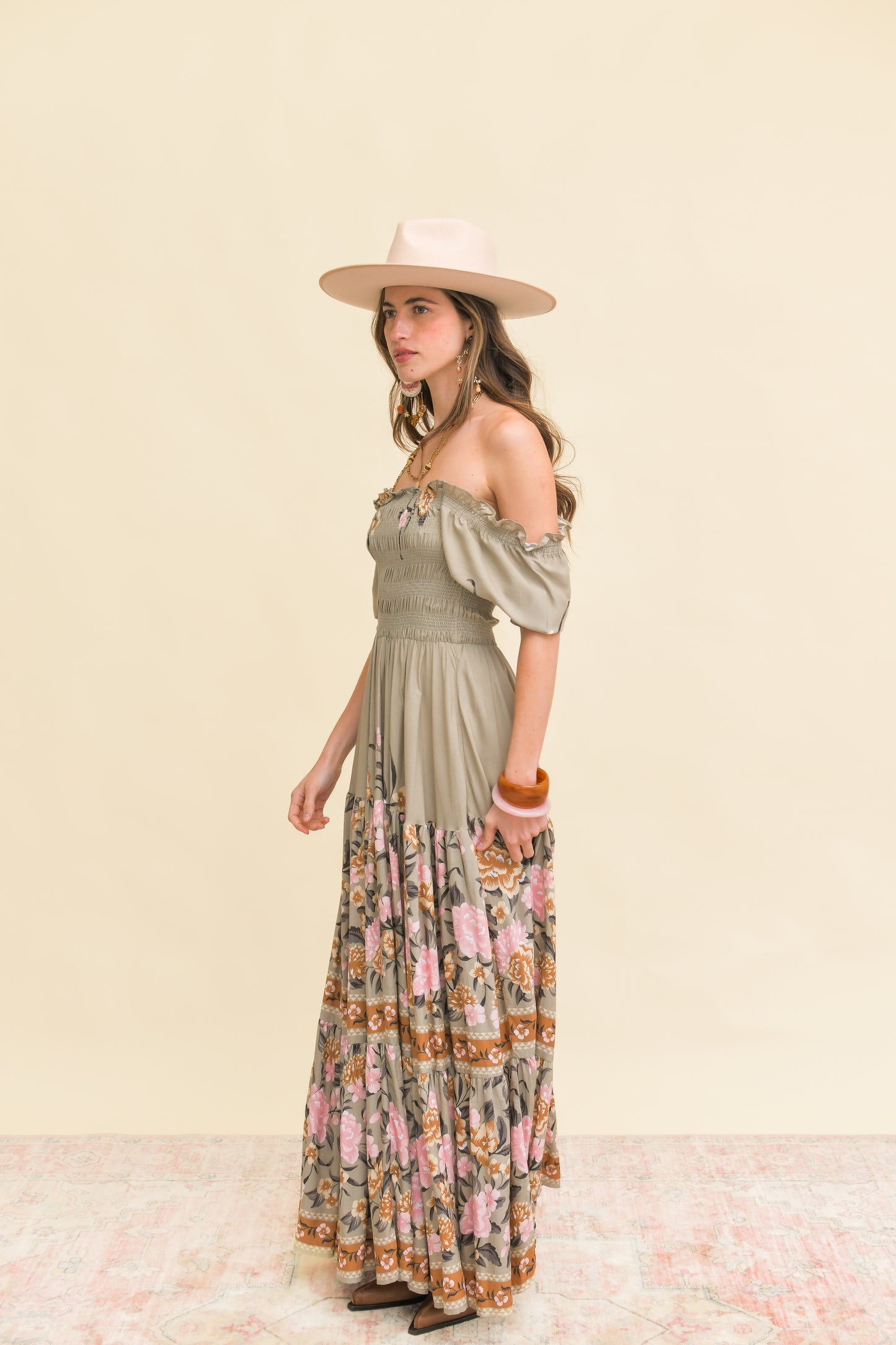ADORE YOU PRINT CLAUDETTE MAXI DRESS