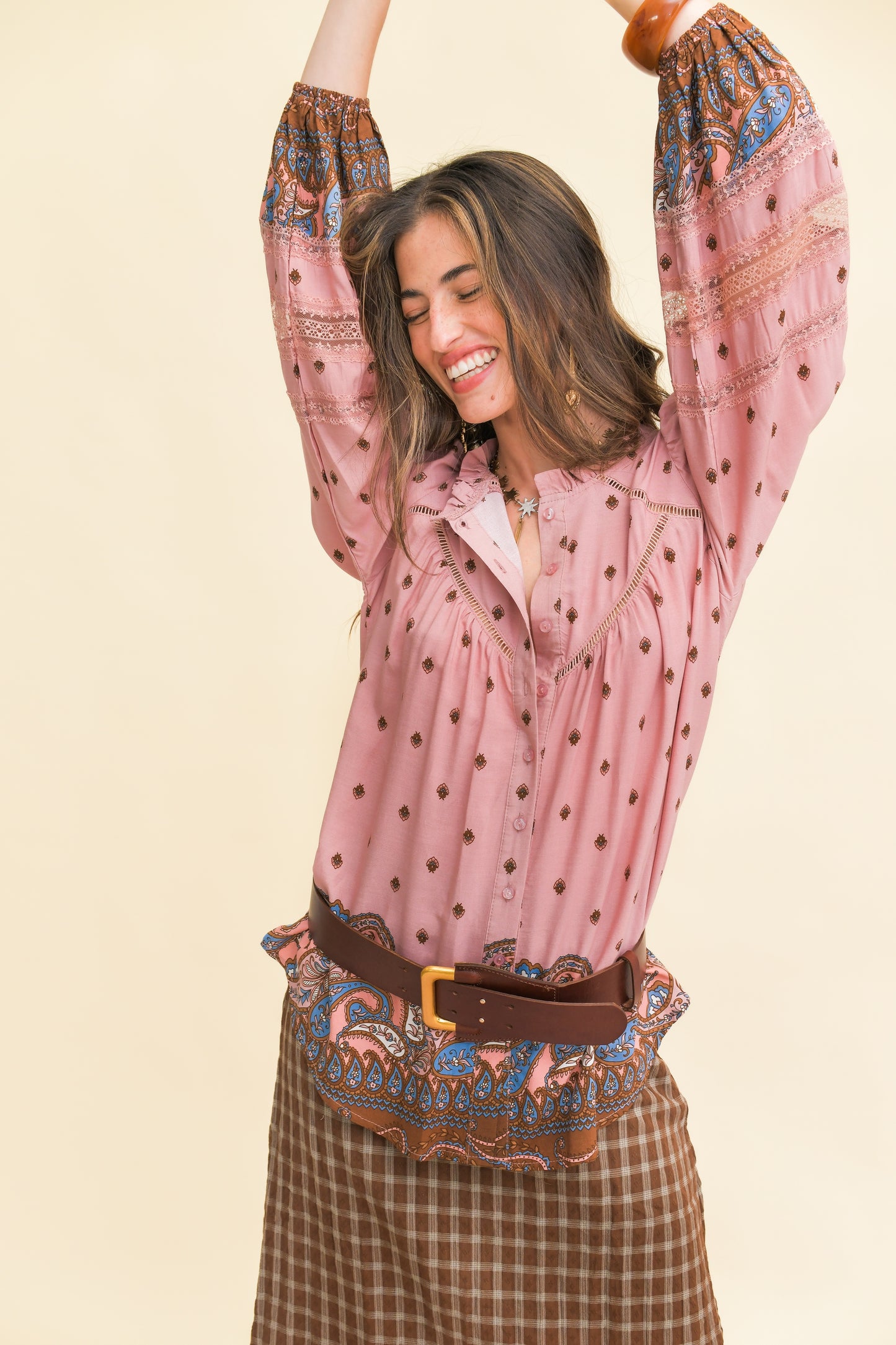 SERAPHINA PRINT ELIZA BLOUSE