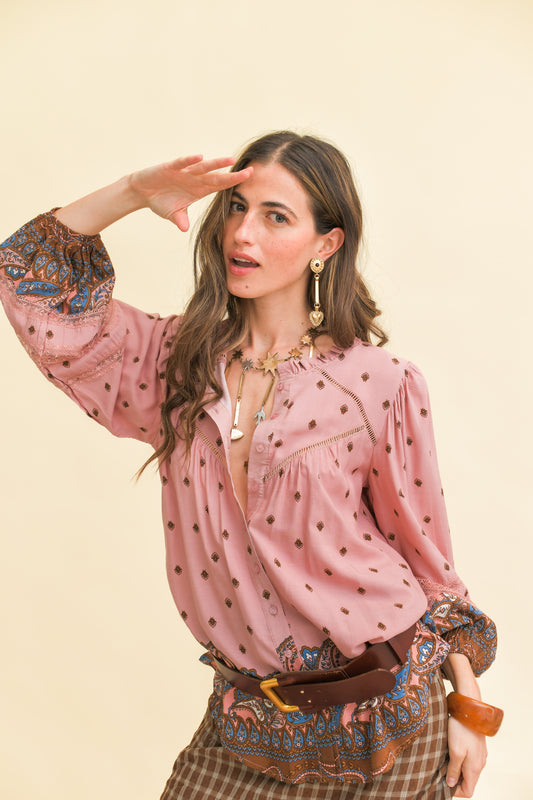 SERAPHINA PRINT ELIZA BLOUSE