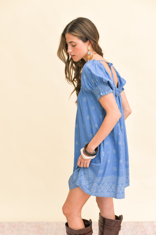 AZURRA PRINT EVIE MINI DRESS