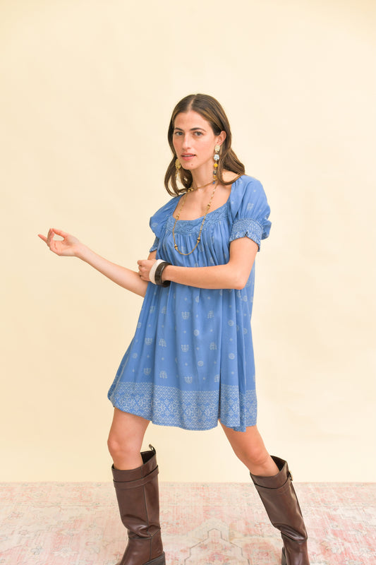 AZURRA PRINT EVIE MINI DRESS