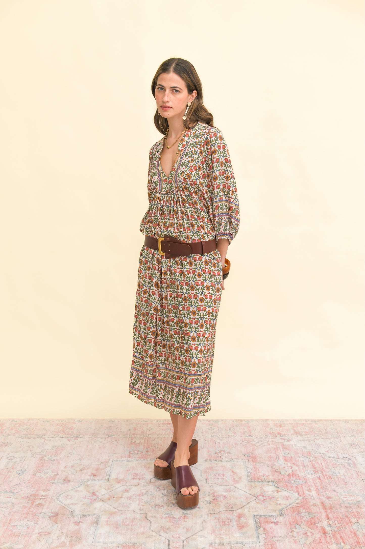 HARLOWE PRINT BOHEME MIDI DRESS
