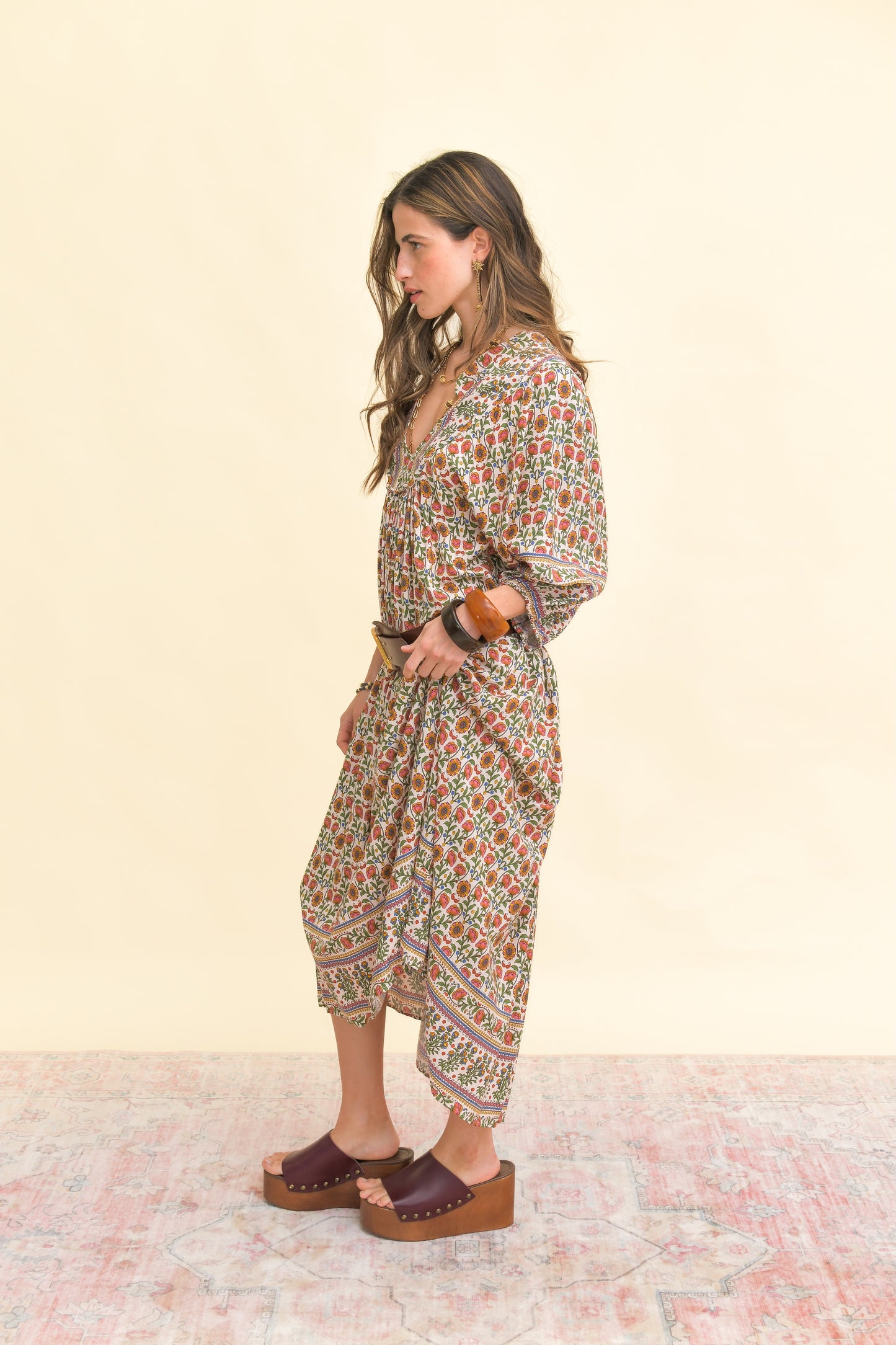 HARLOWE PRINT BOHEME MIDI DRESS