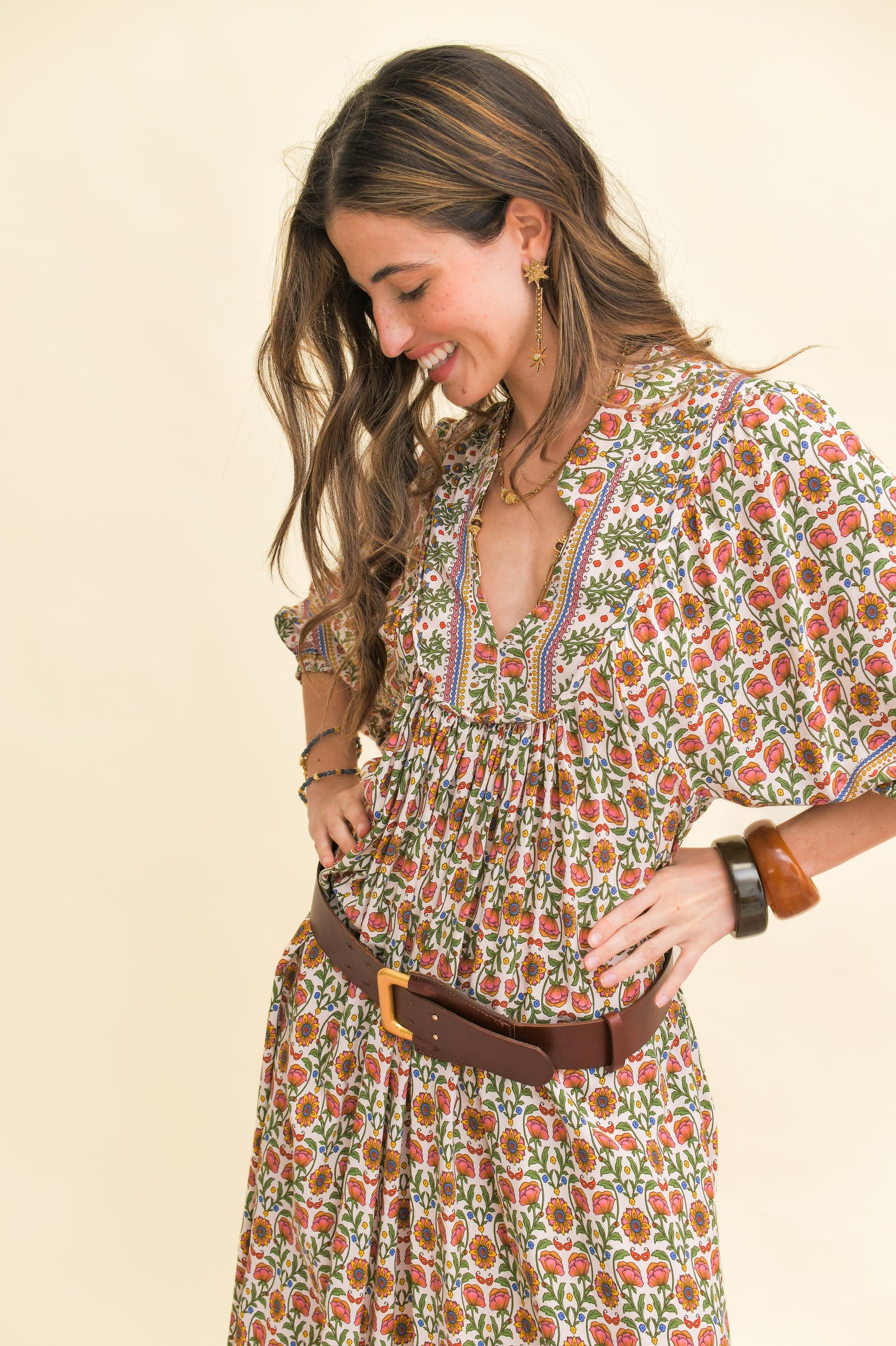 HARLOWE PRINT BOHEME MIDI DRESS