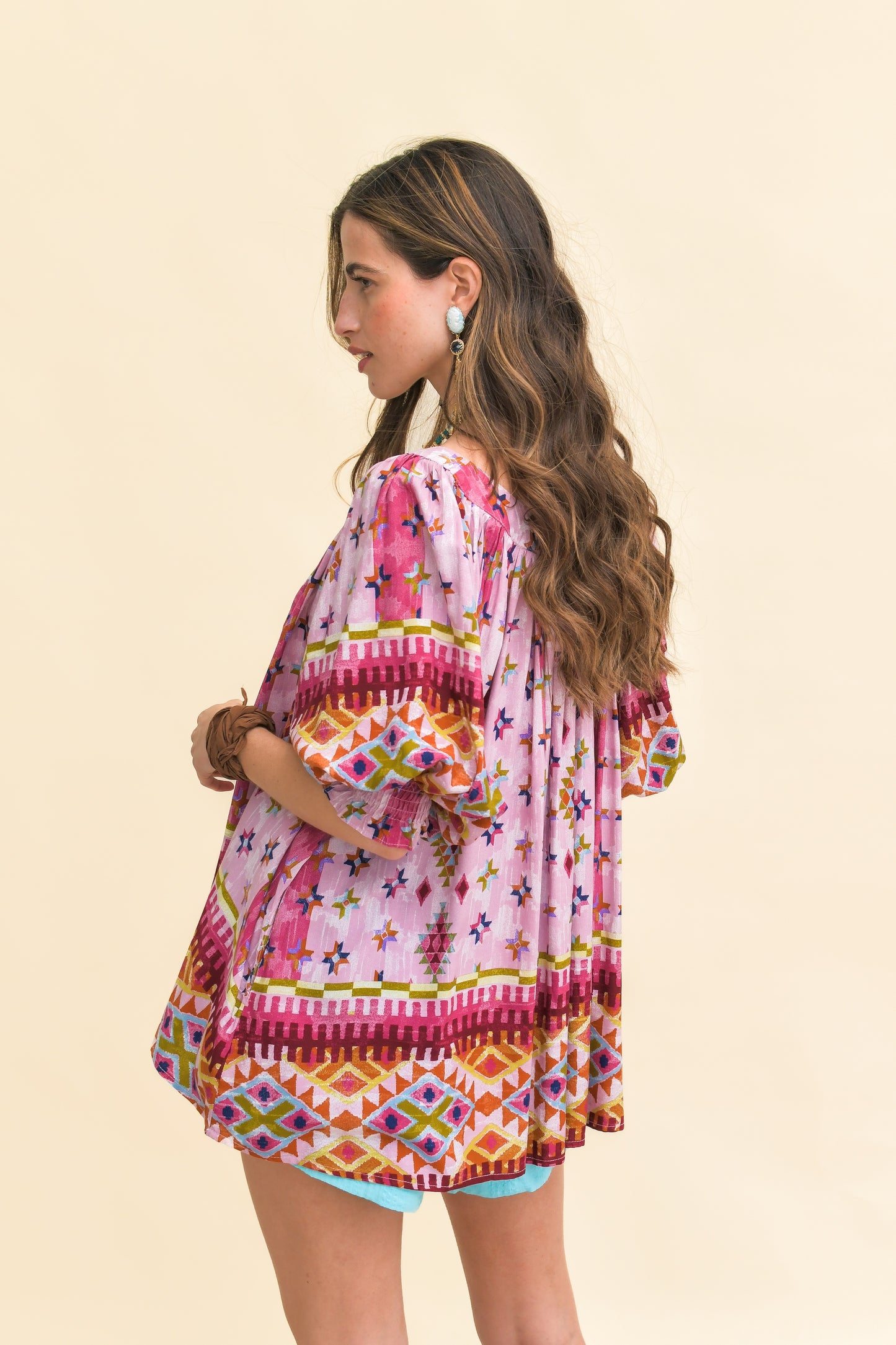 LOST TRIBE PRINT MUSE BLOUSE