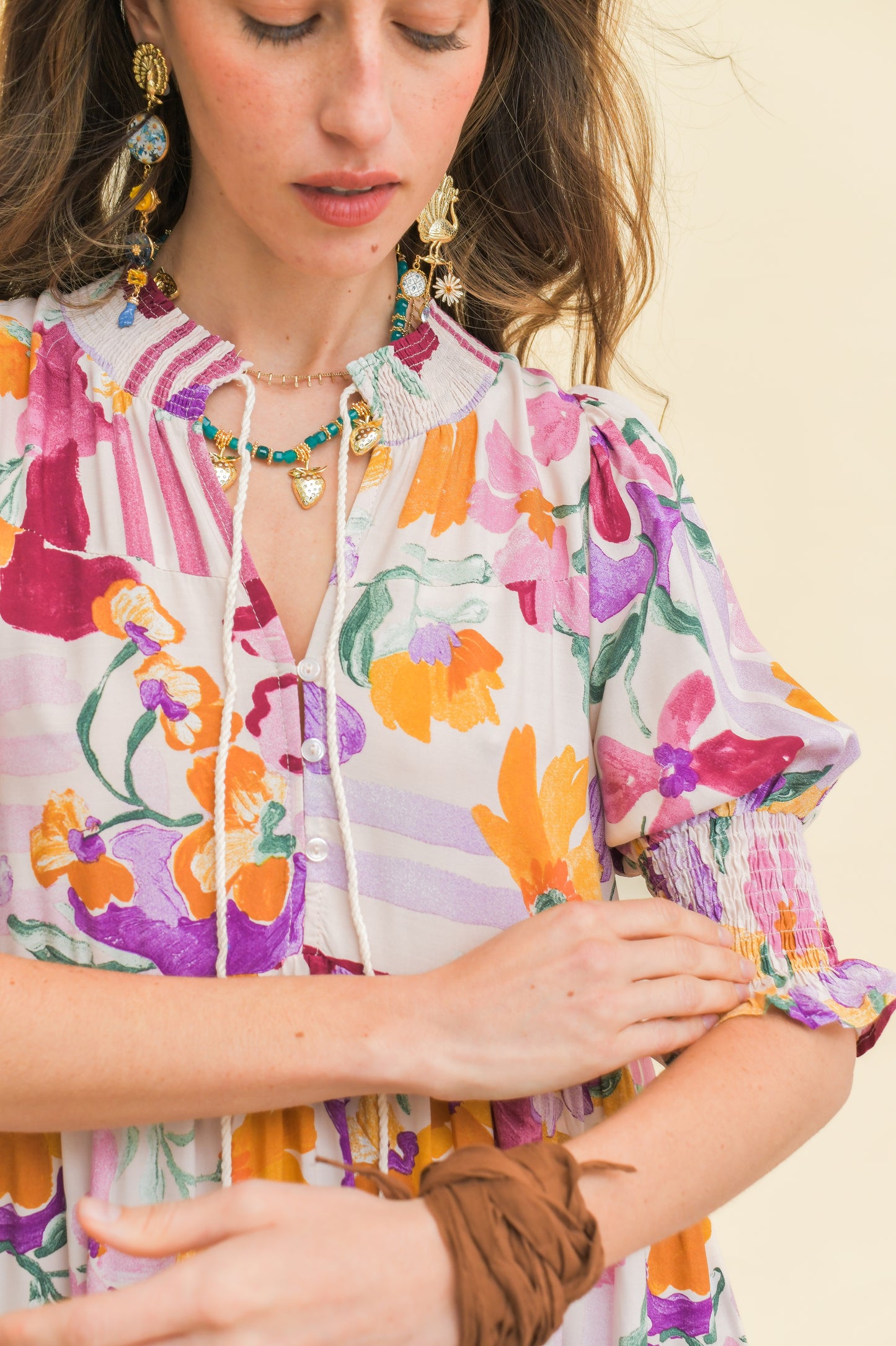 SWEET LILLY PRINT KORA MIDI DRESS