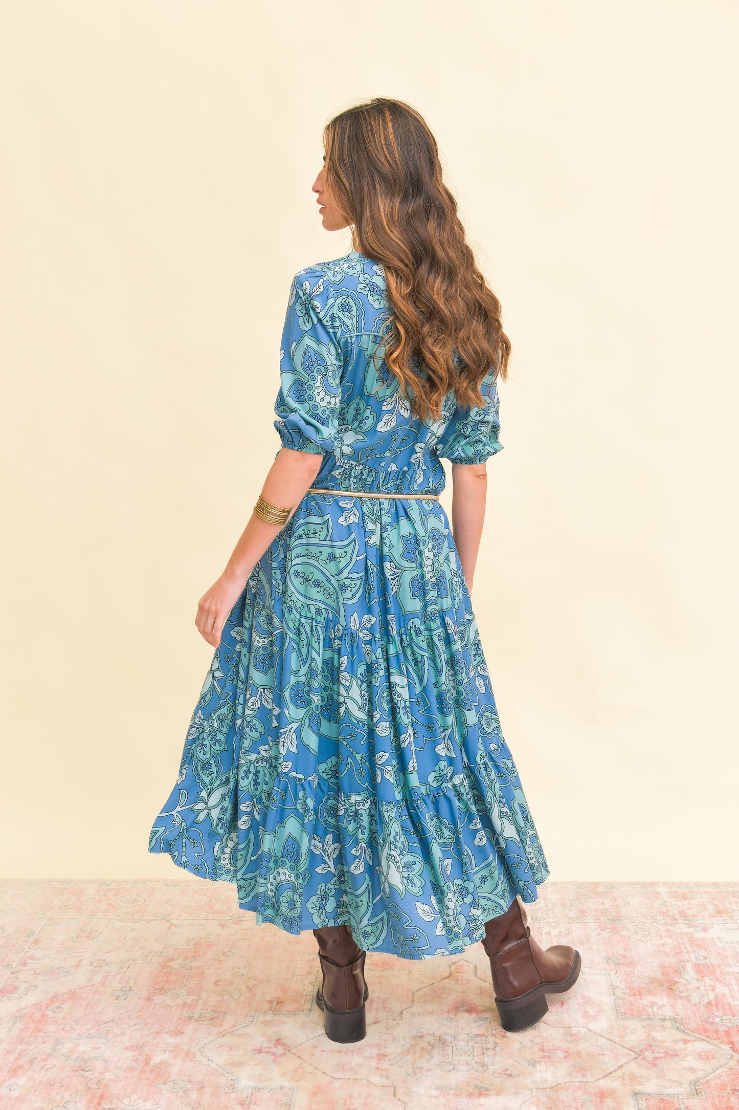 SERENADE PRINT EVE MIDI DRESS