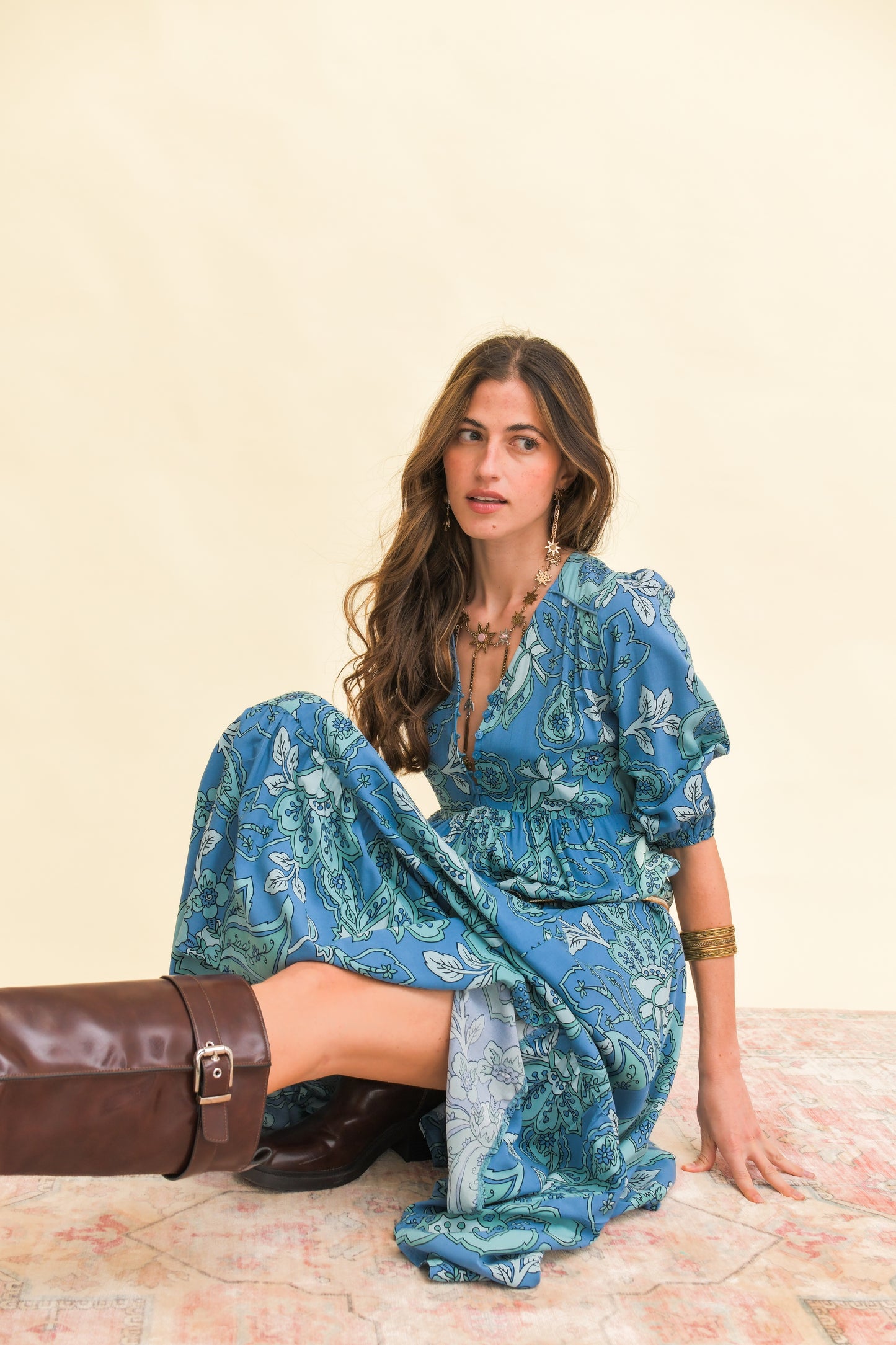 SERENADE PRINT EVE MIDI DRESS