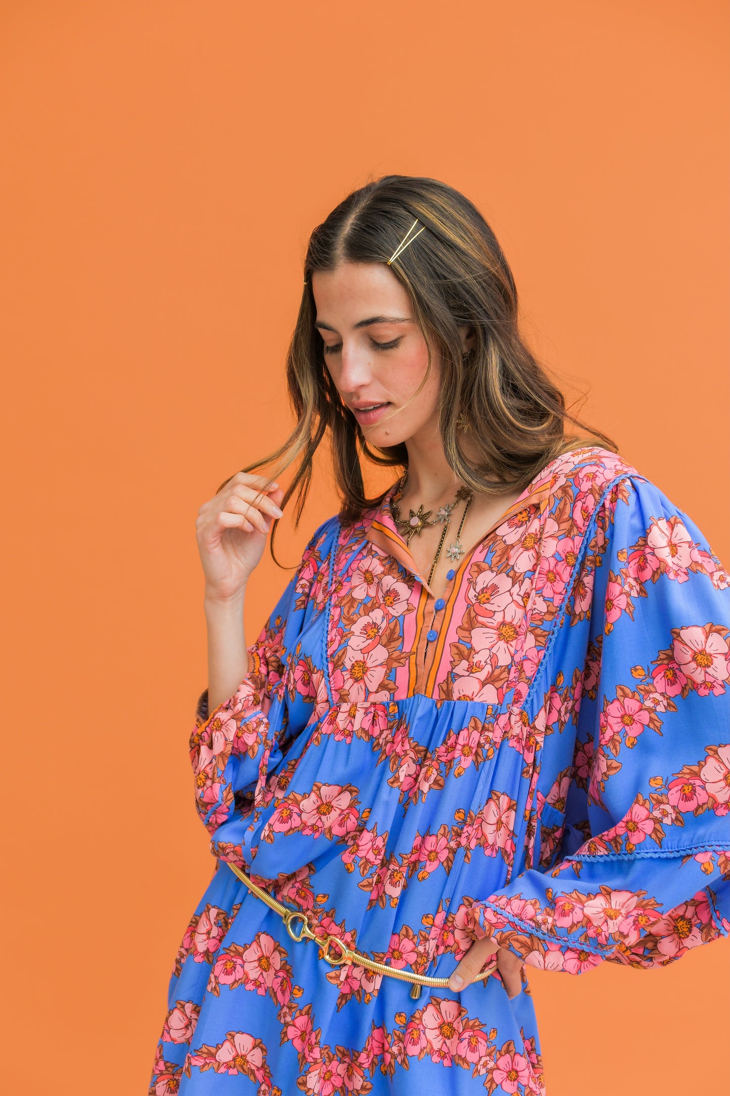 LITTLE FLOWERS PRINT ADELA MINI DRESS