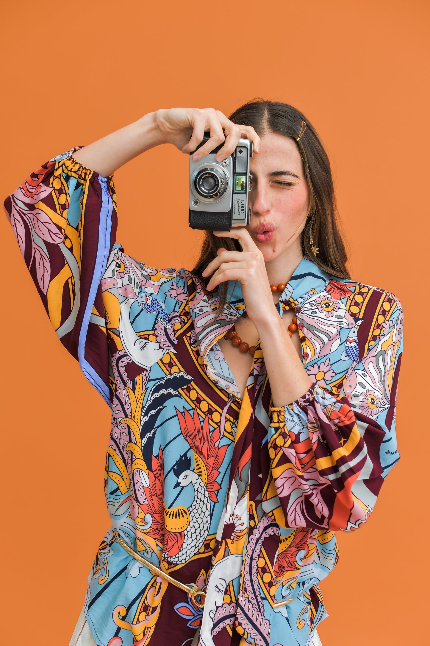 WILD HEARTS PRINT IMOGEN BLOUSE