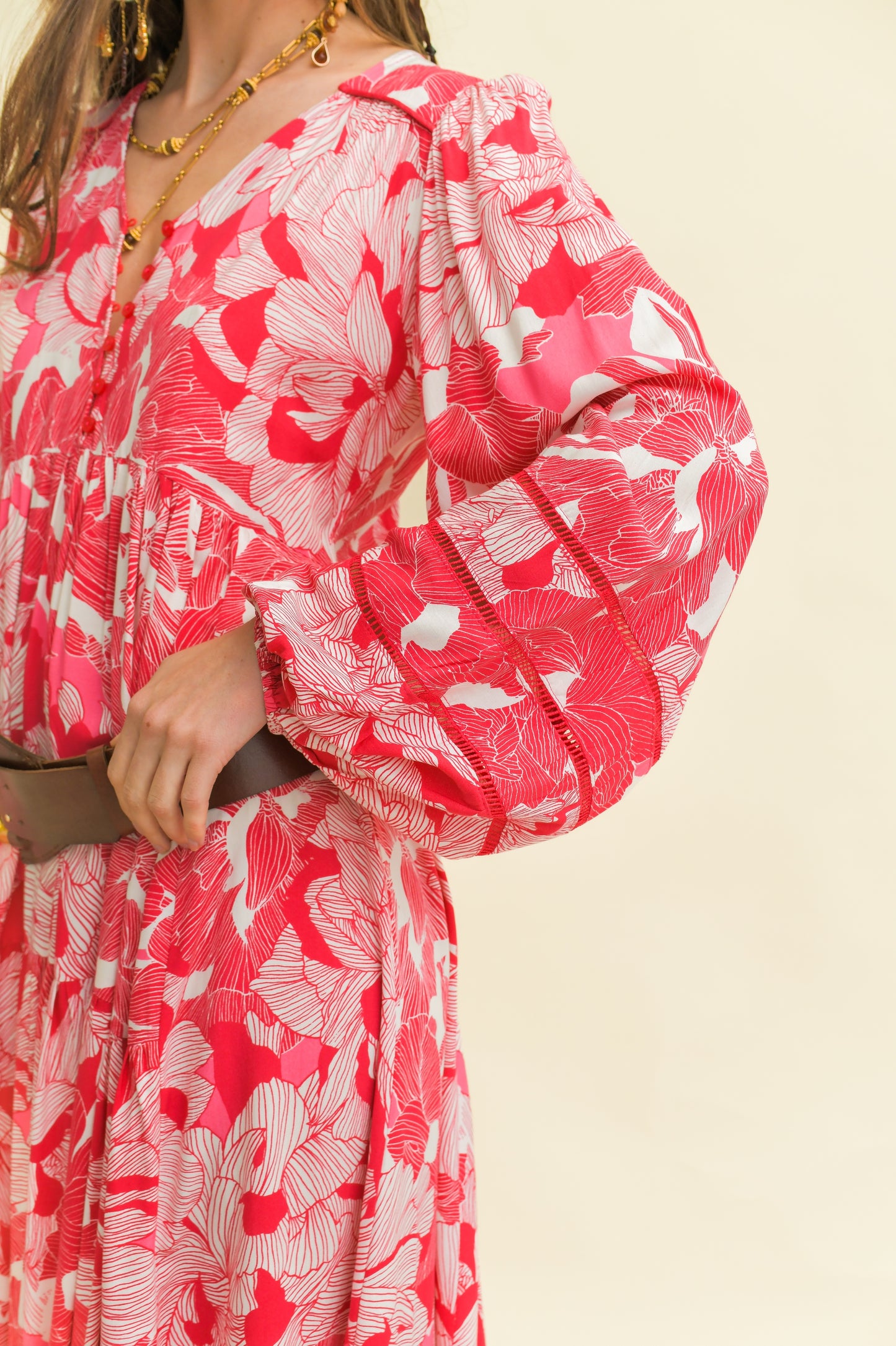 SOULINA PRINT EVE MIDI DRESS