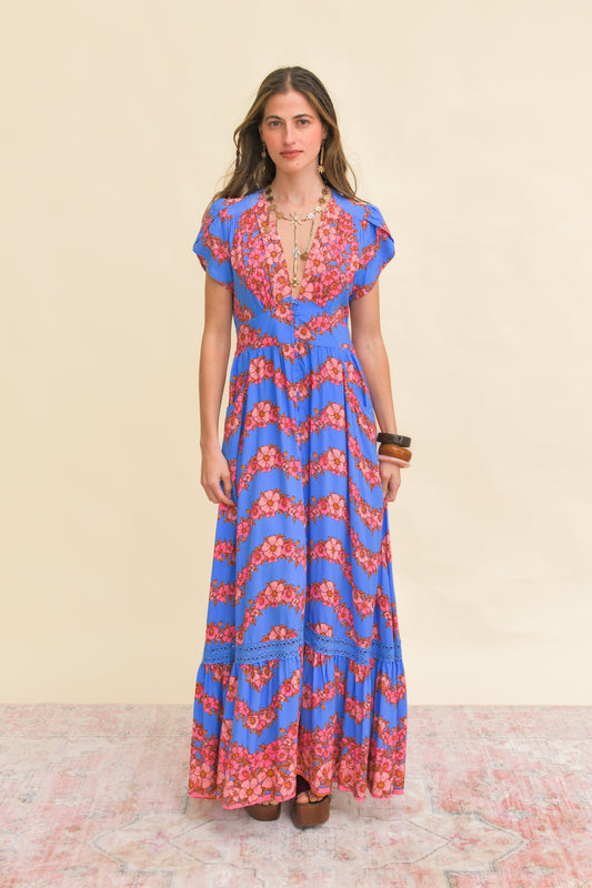 LITTLE FLOWERS PRINT TABITHA MAXI DRESS