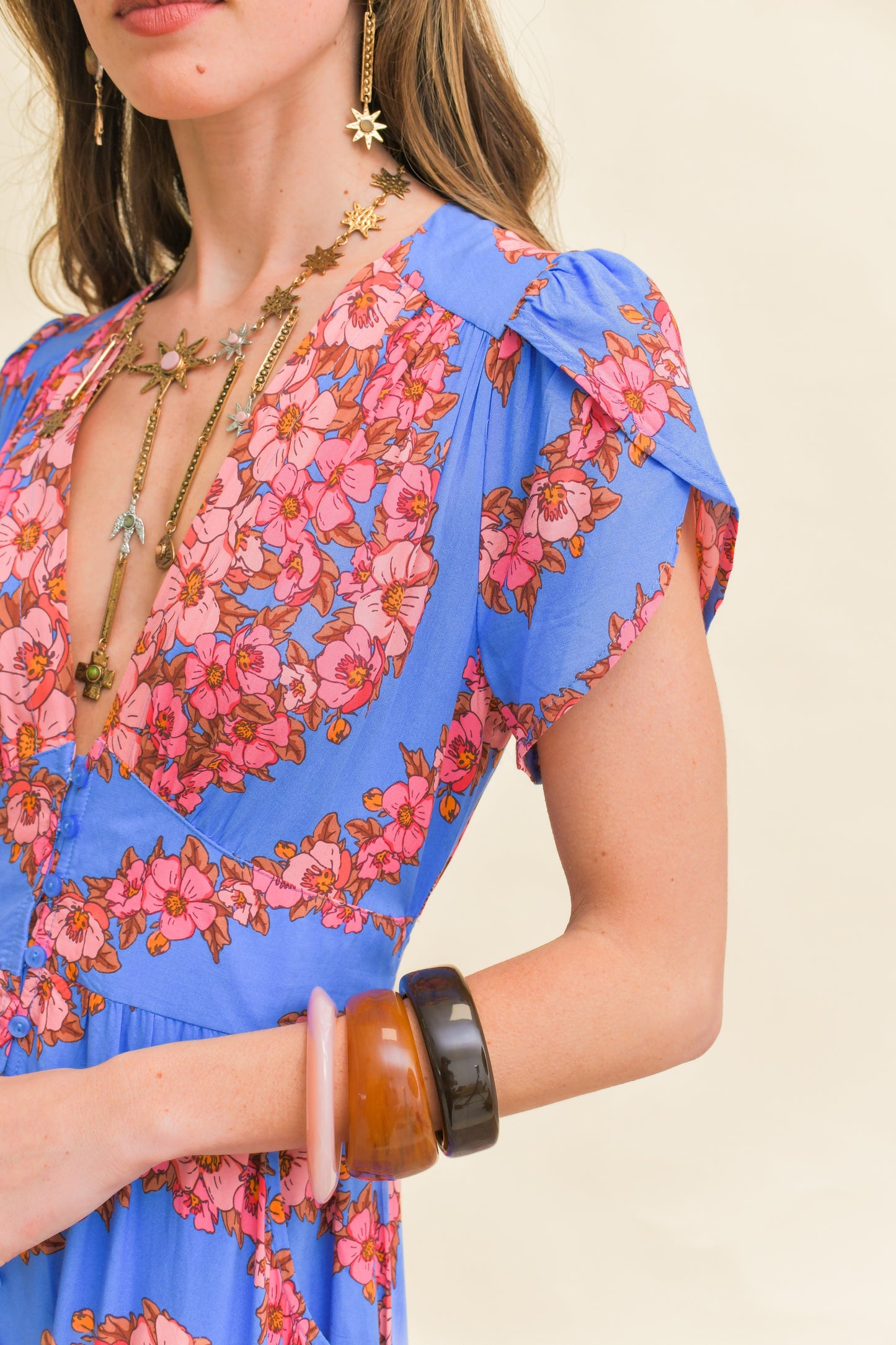 LITTLE FLOWERS PRINT TABITHA MAXI DRESS