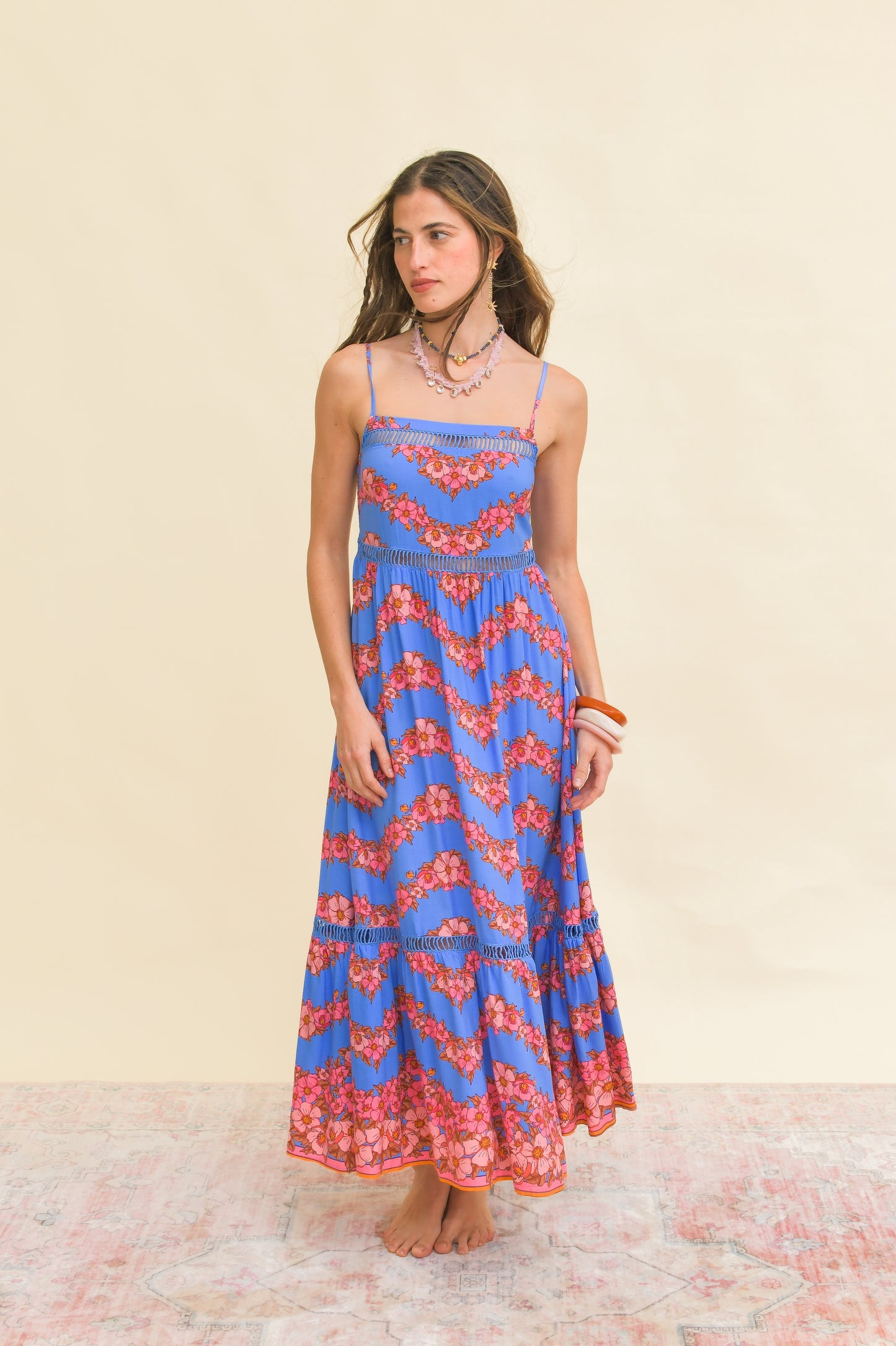 LITTLE FLOWERS PRINT ILUKA MIDI DRESS