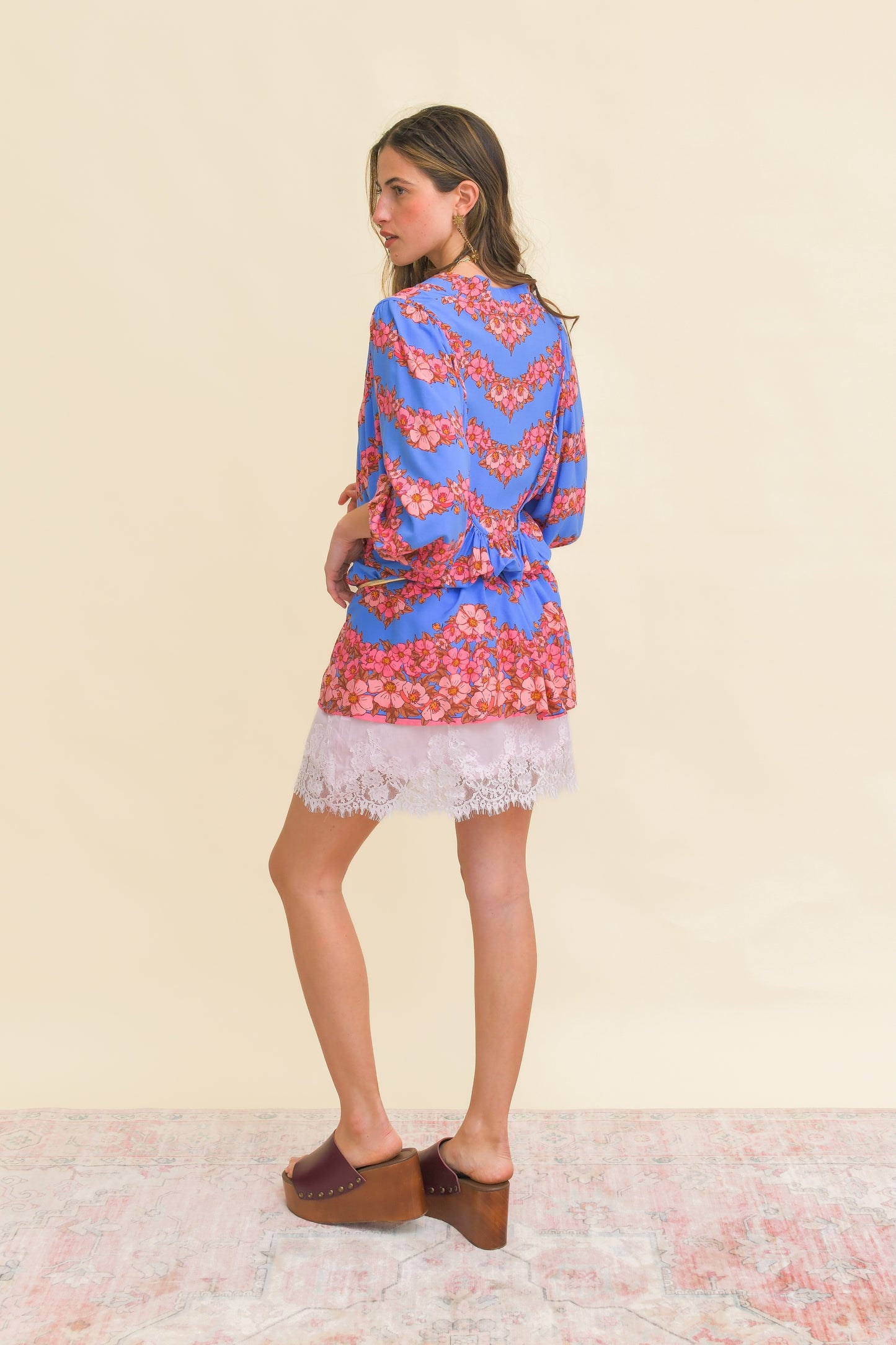 LITTLE FLOWERS PRINT BOHEME BLOUSE